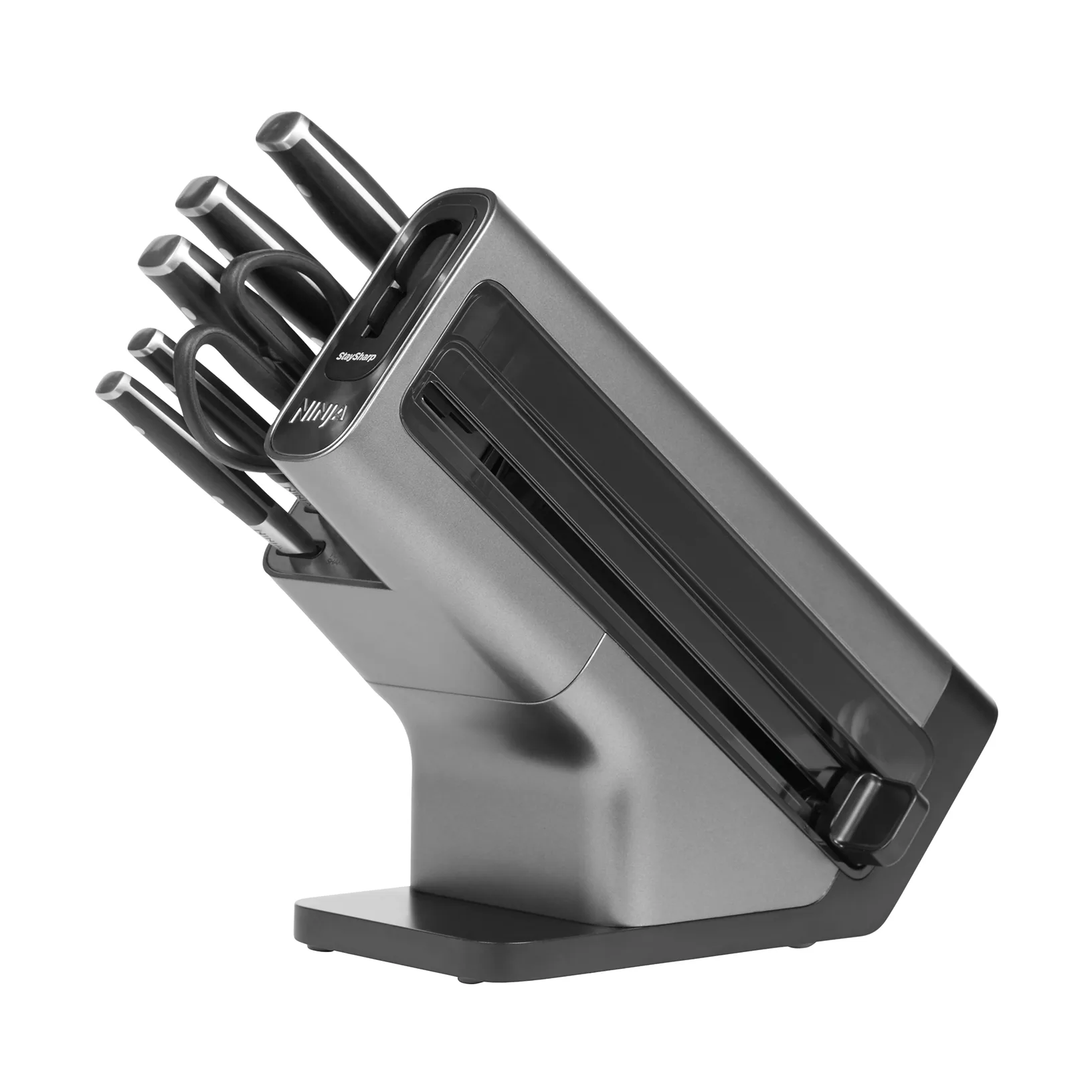 Ninja Foodi K32006 나이프 세트, 나이프 블록 및 내장 나이프 샤프너 포함, Stainless steel Ninja | 닌자