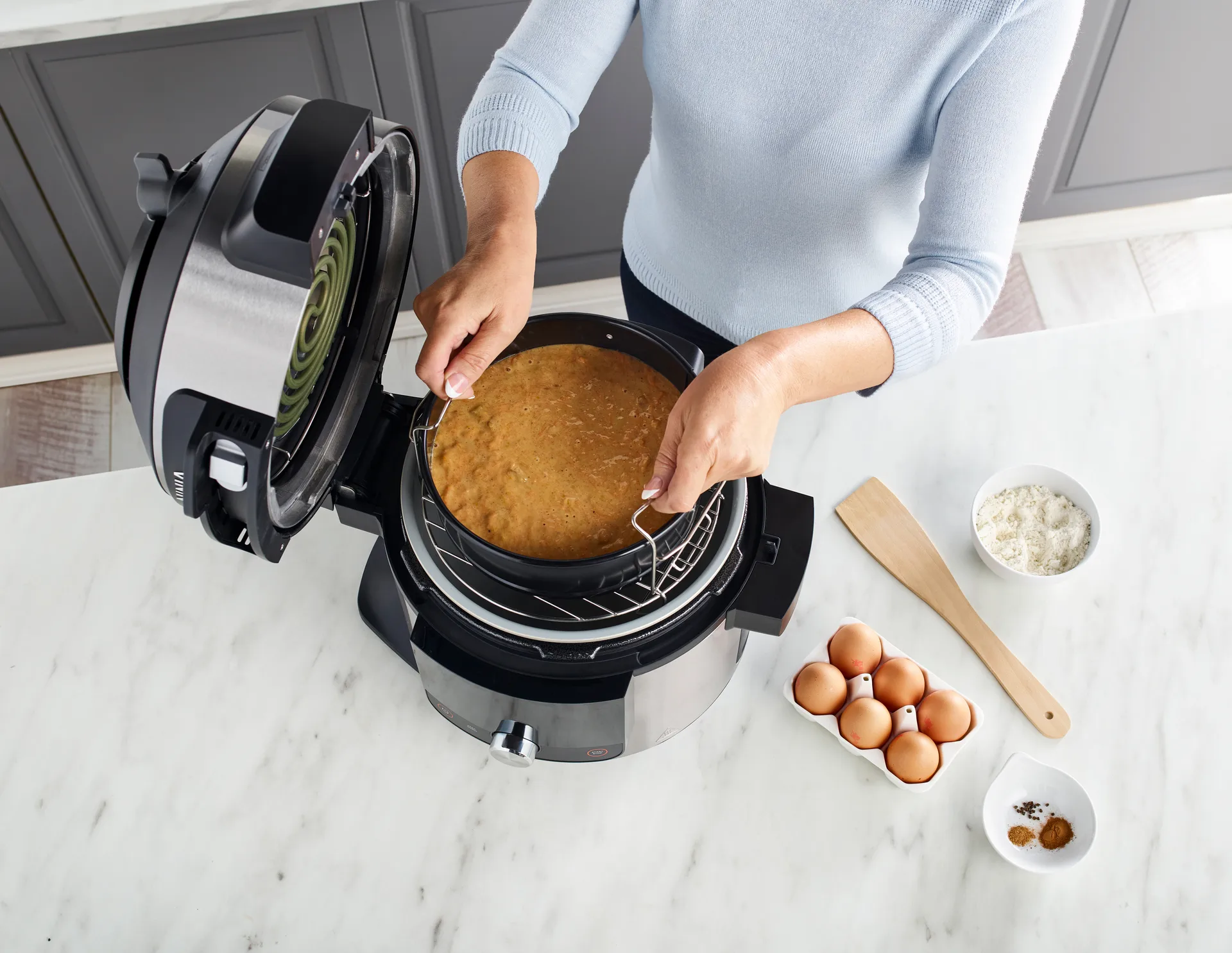 Ninja Foodi OL750 14-in-1 원뚜껑 멀티쿠커 7.5L, Stainless steel Ninja | 닌자