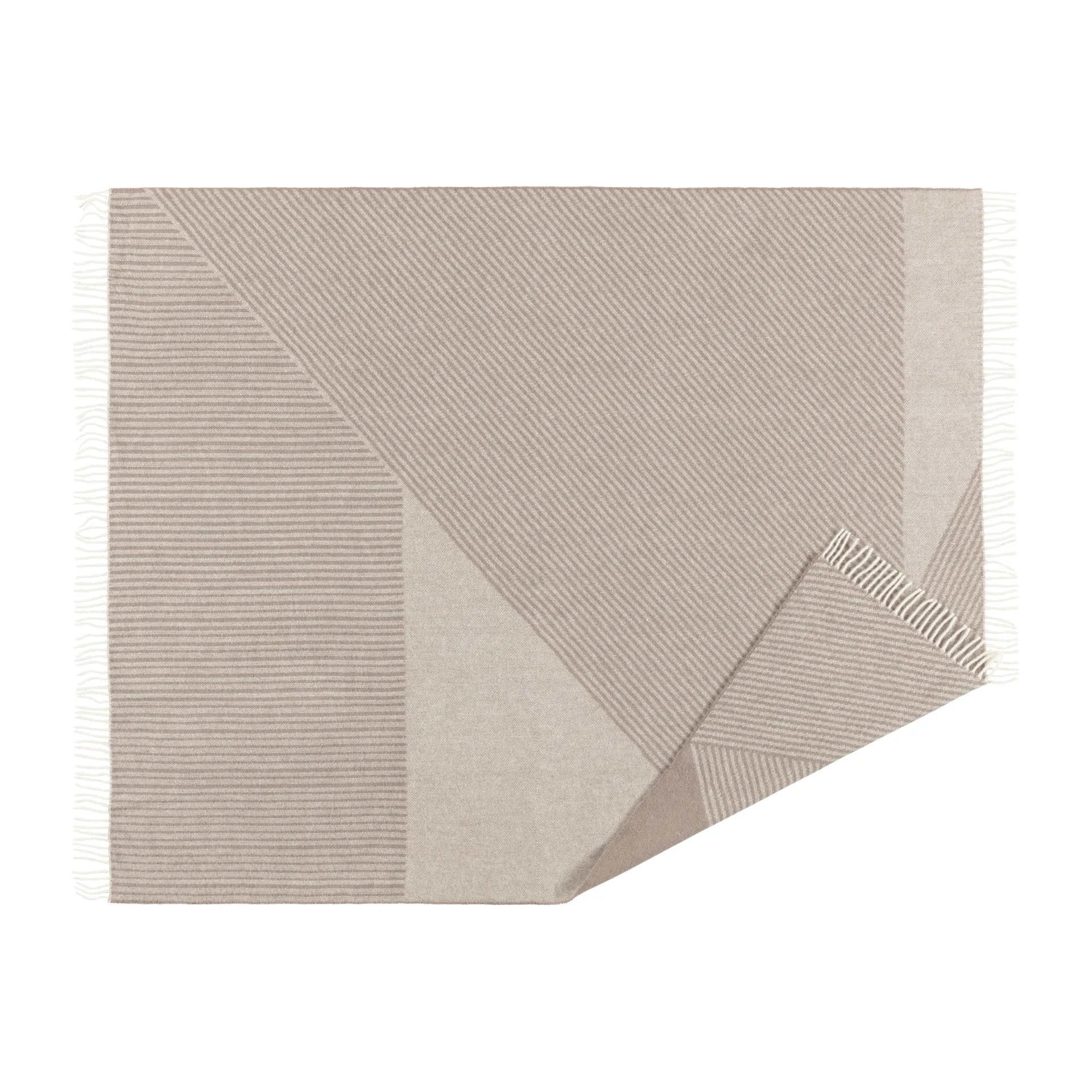 스트라이프 울 스로우 130x185 cm, Beige NJRD | 니오르