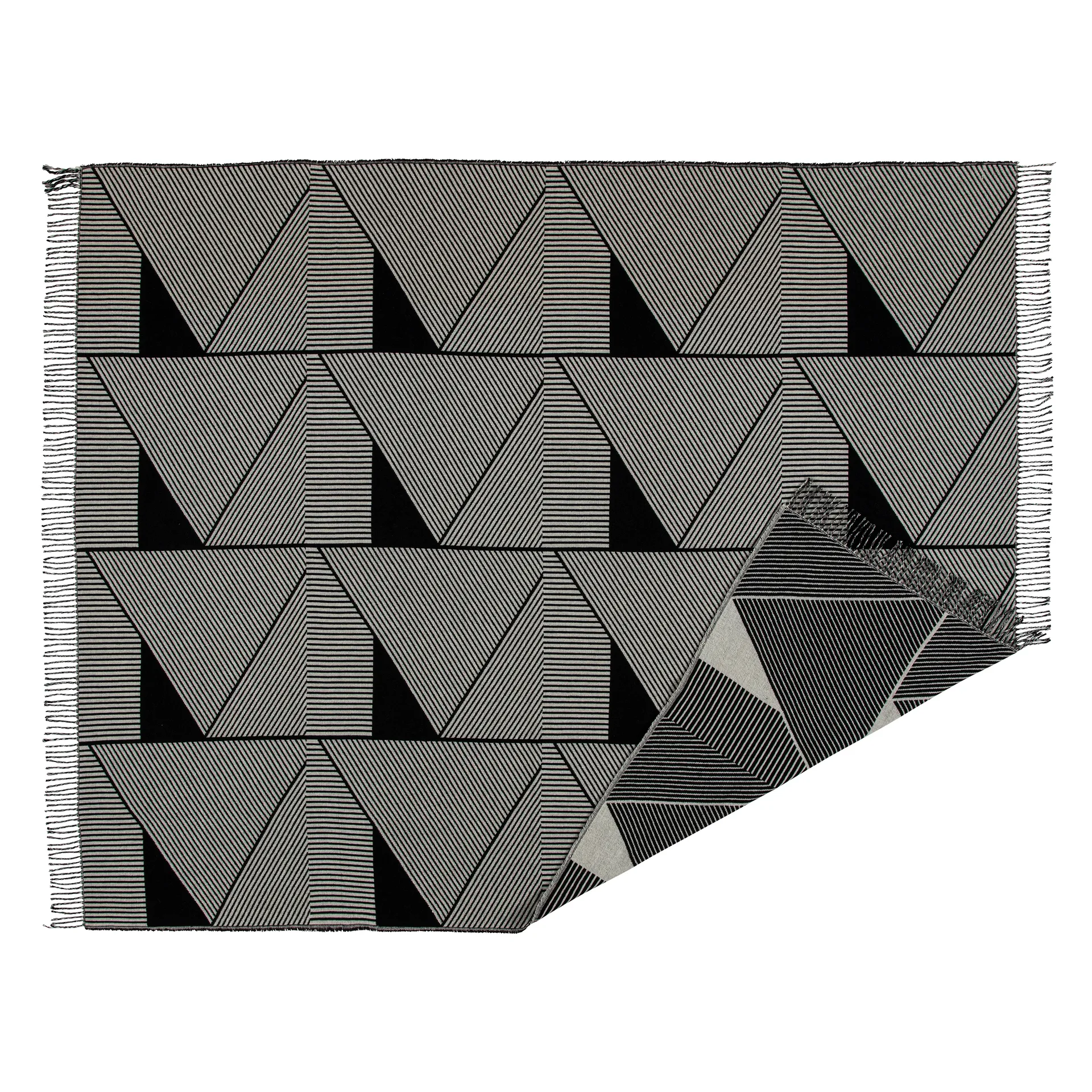 메트릭 포커스 코튼 스로우 130x185 cm, black NJRD | 니오르