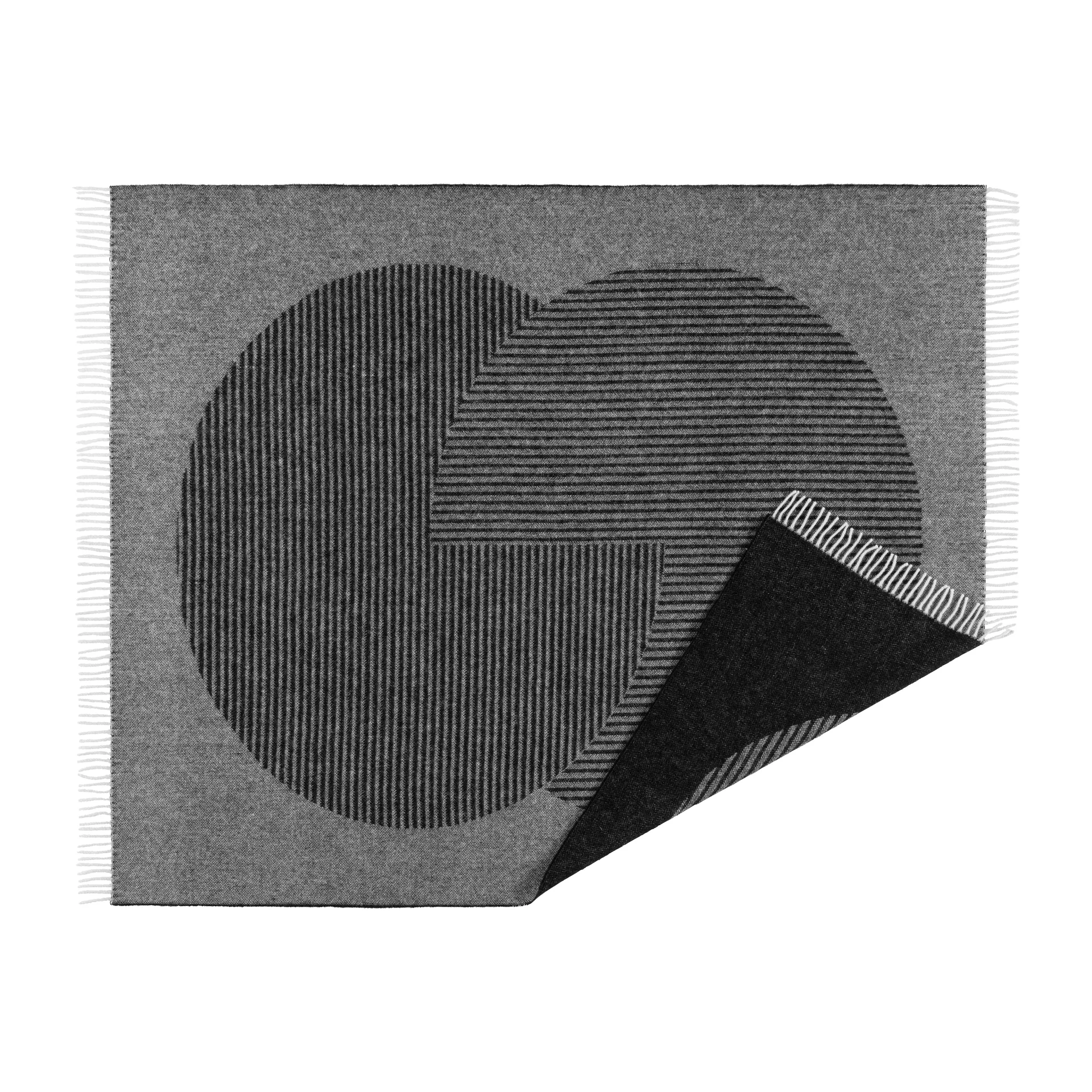 써클 울 스로우 130x185 cm, Black NJRD | 니오르