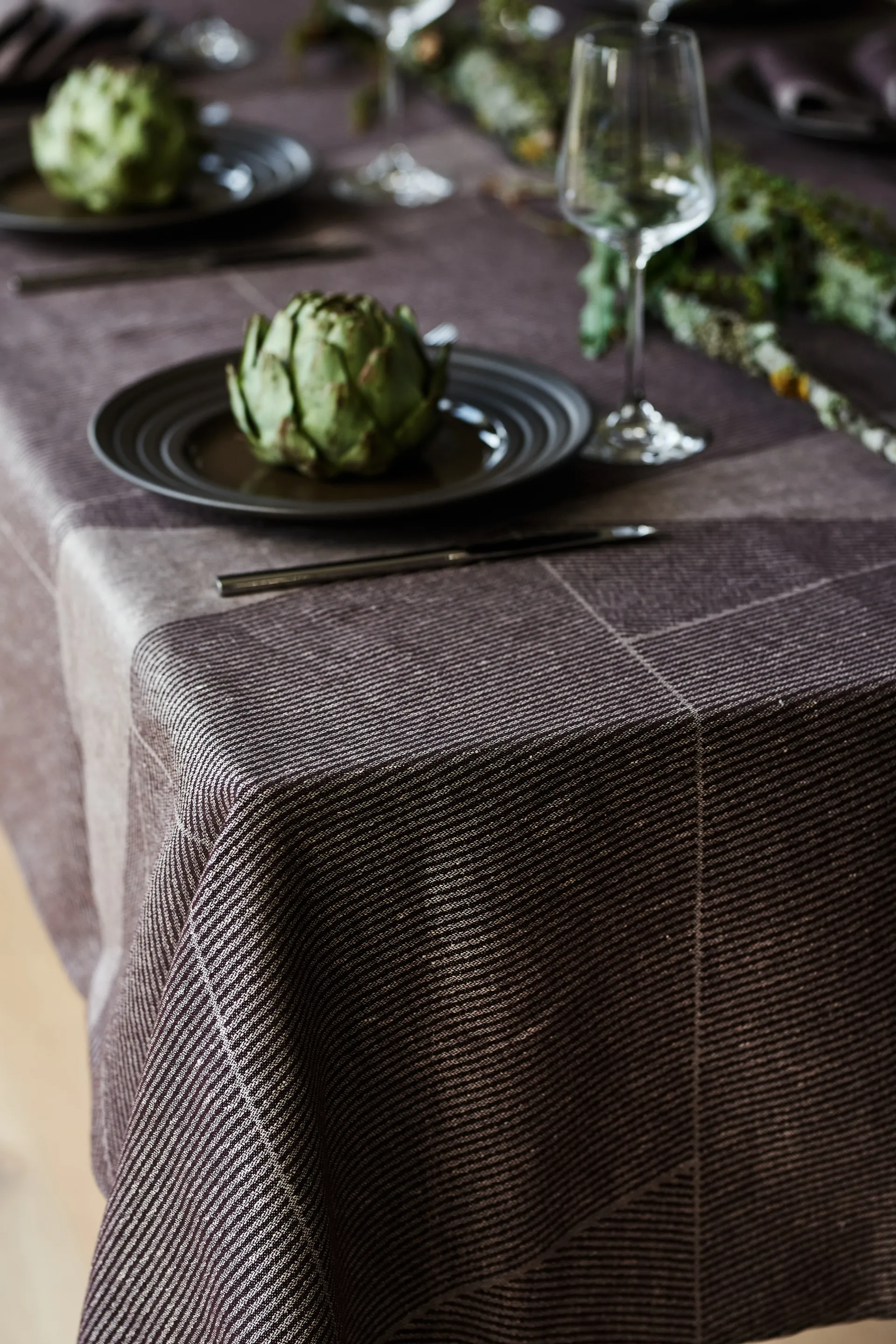 지오메트릭 테이블보 147x250 cm, Brown-white NJRD | 니오르