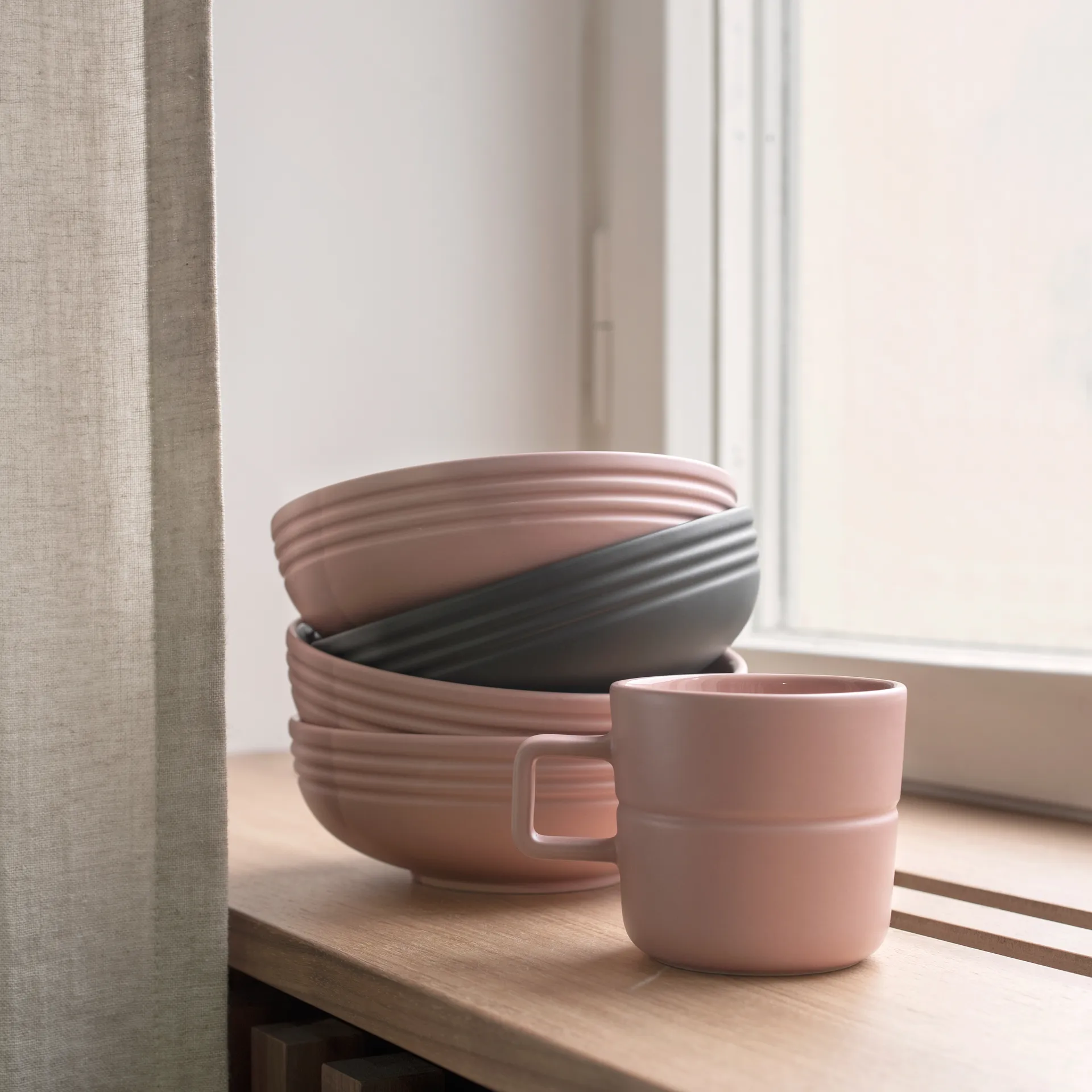 라인즈 보울 Ø16 cm, dark grey NJRD | 니오르