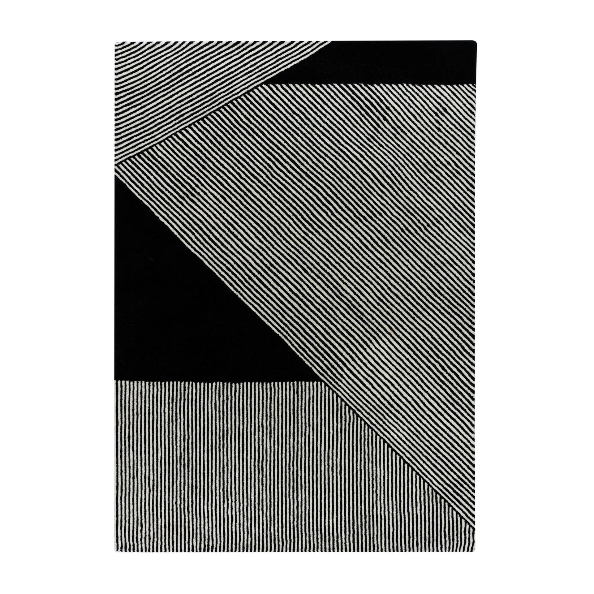 스트라이프 울 러그 블랙, 170x240 cm NJRD | 니오르