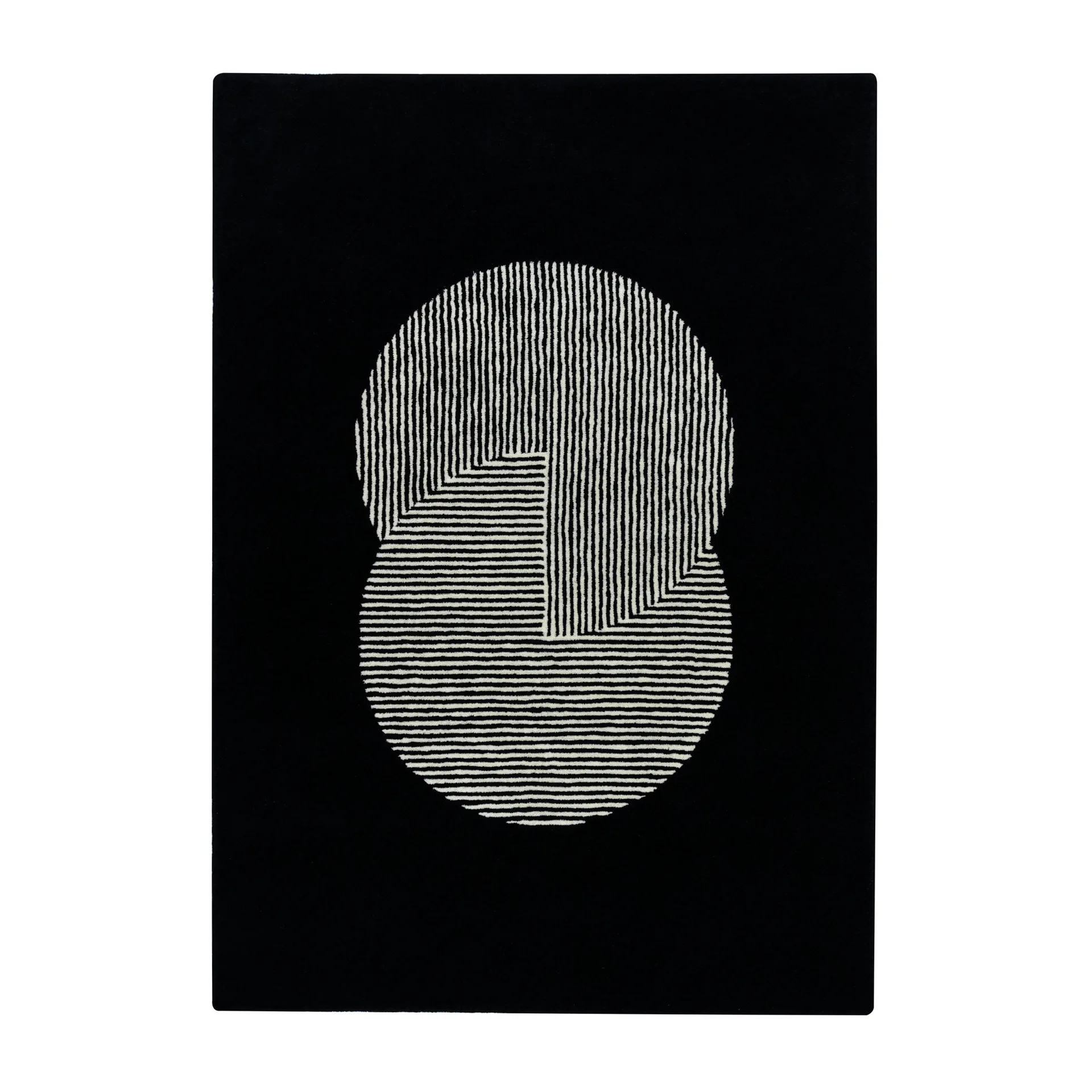 써클 울 러그 블랙, 170x240 cm NJRD | 니오르