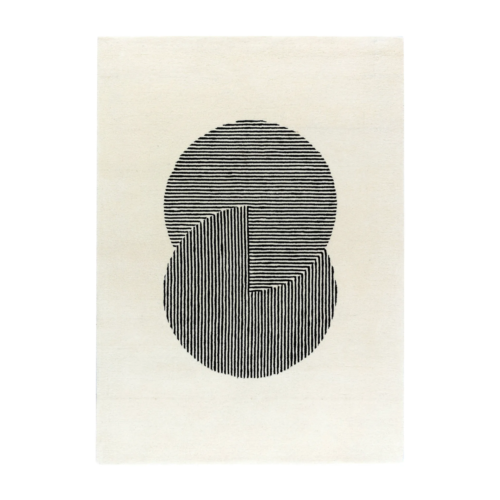 써클 울 러그 네추럴 화이트, 170x240 cm NJRD | 니오르