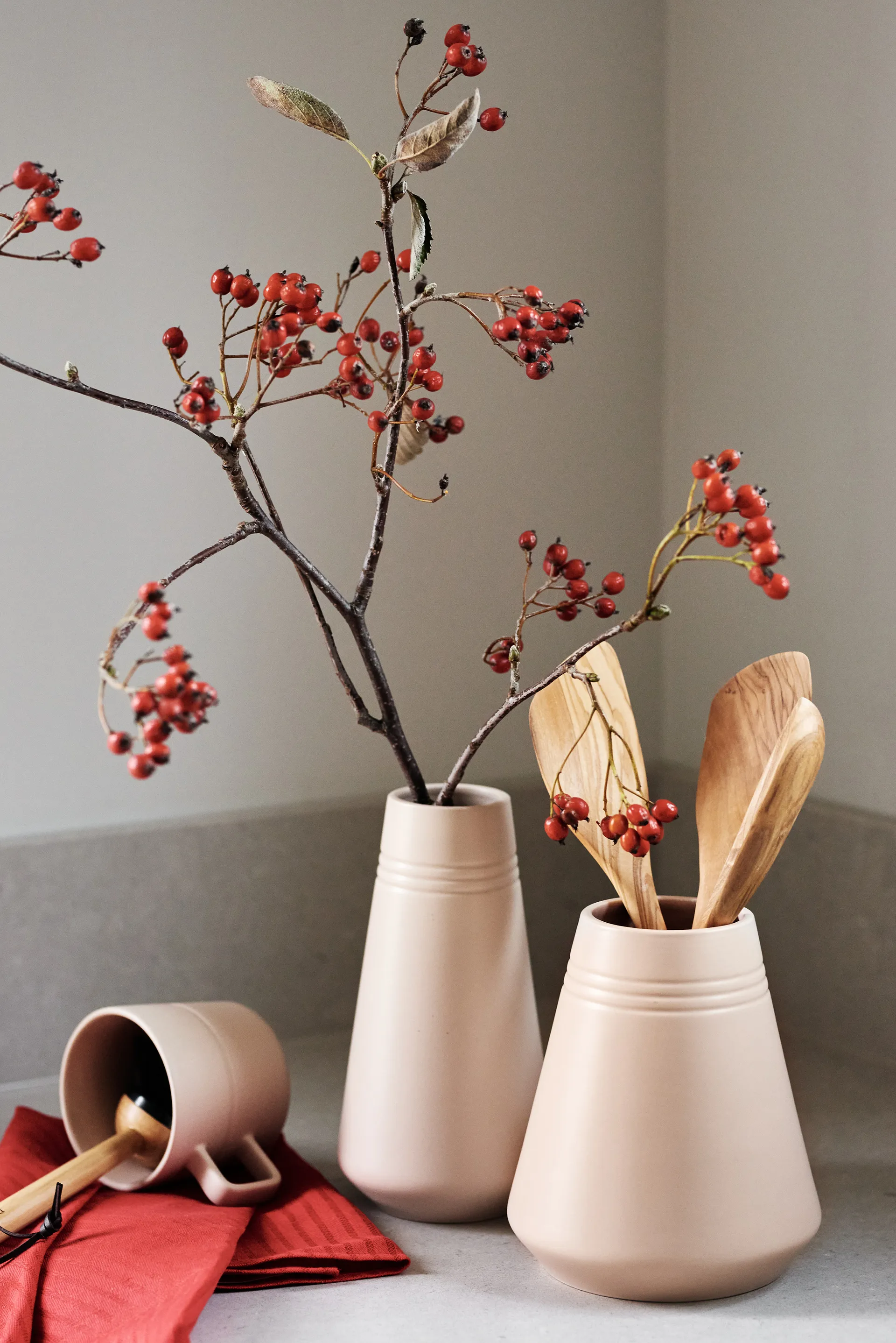 라인즈 화병 18 cm, Beige NJRD | 니오르