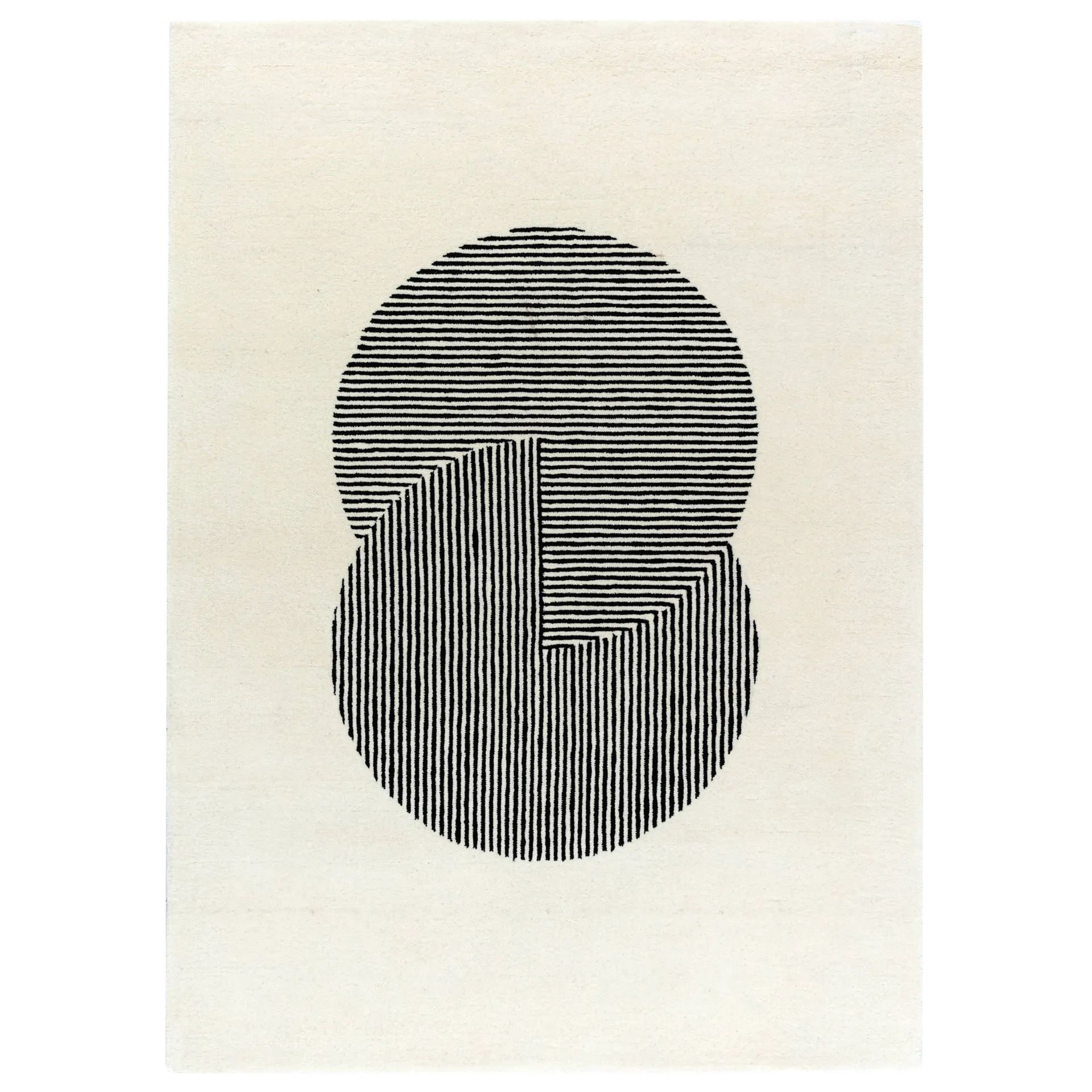 써클 울 러그 네추럴 화이트, 200x300 cm NJRD | 니오르