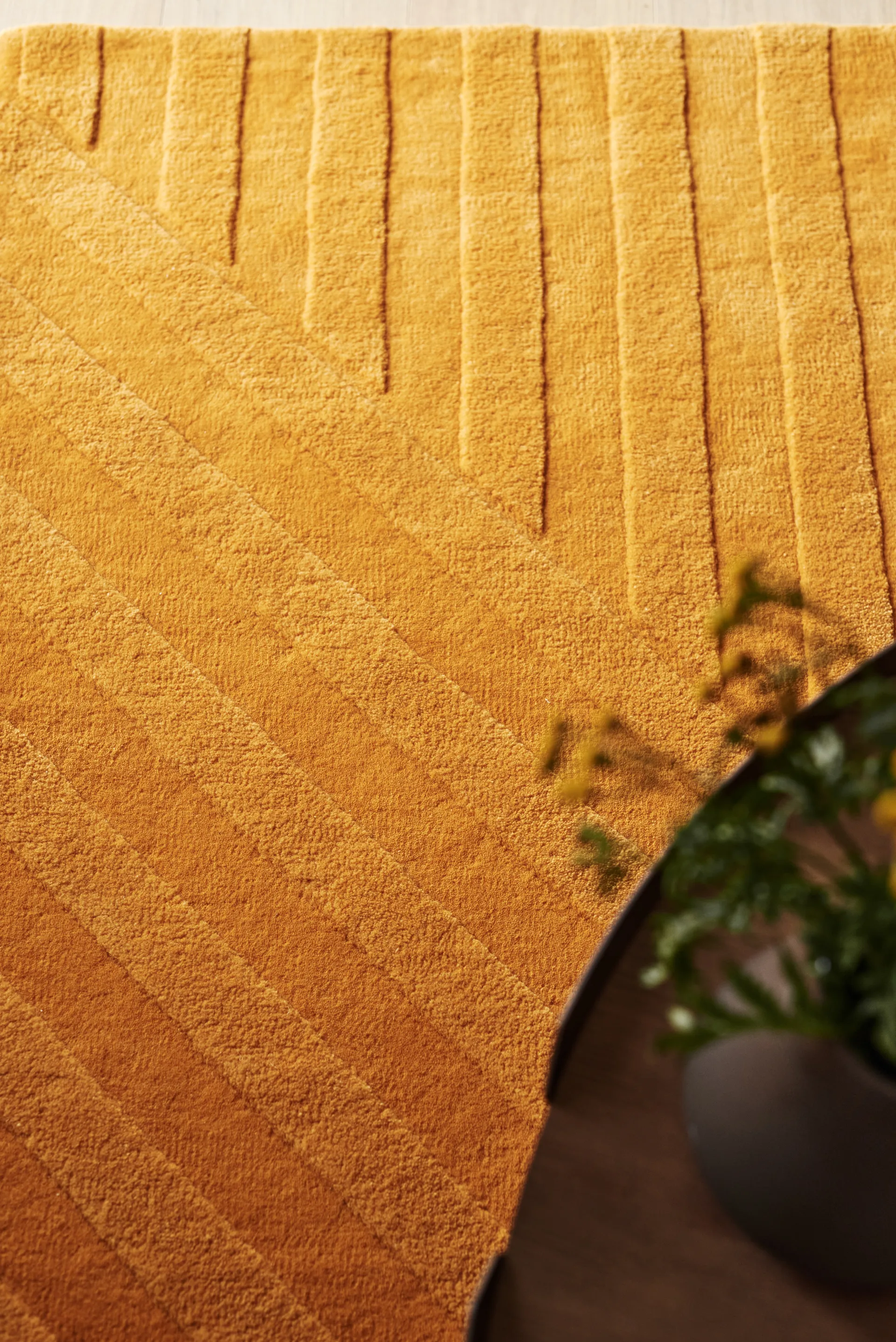 레벨스 울 러그 스트라이프 옐로, 200x300 cm NJRD | 니오르