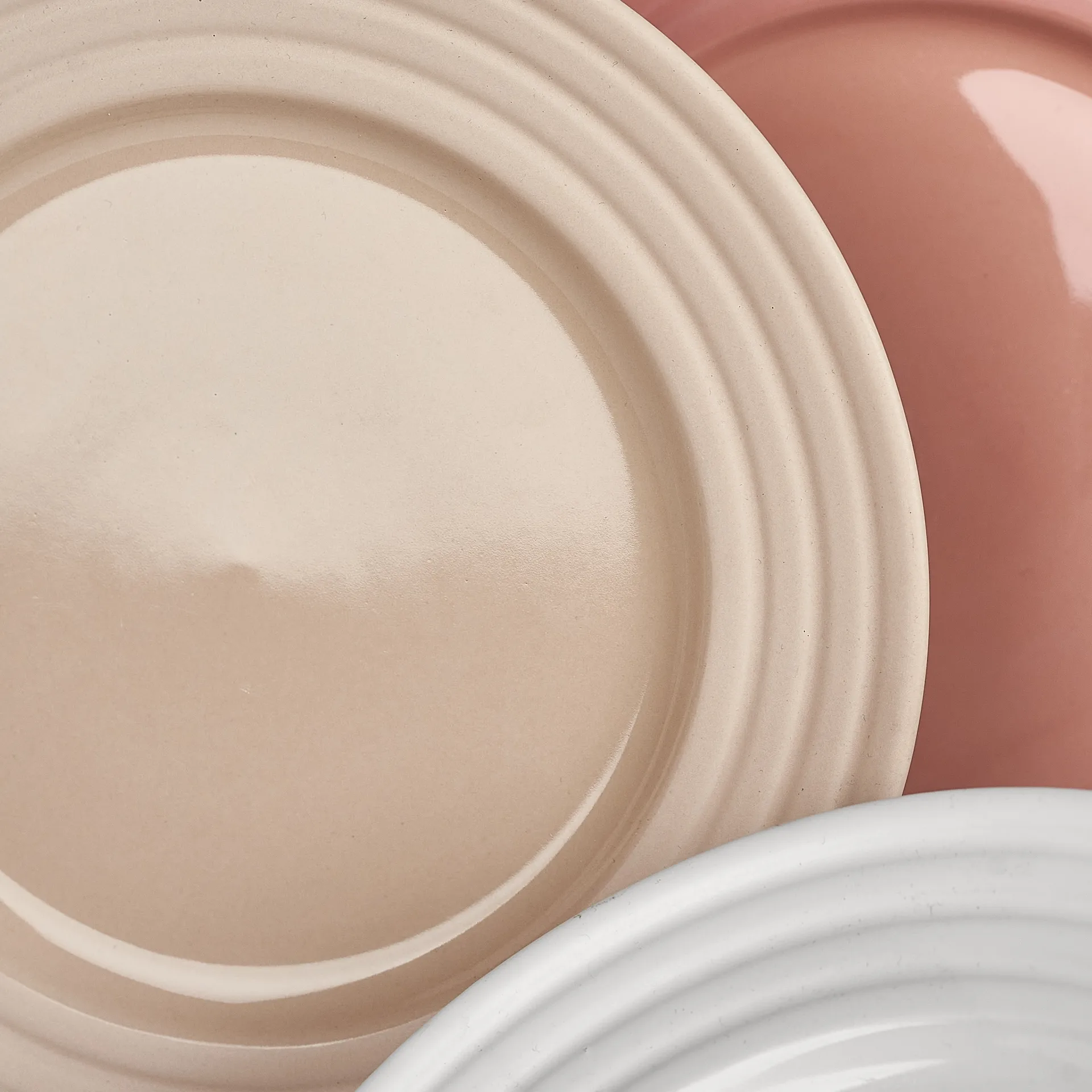 라인즈 사이드 접시 Ø21 cm 6개 세트, beige NJRD | 니오르