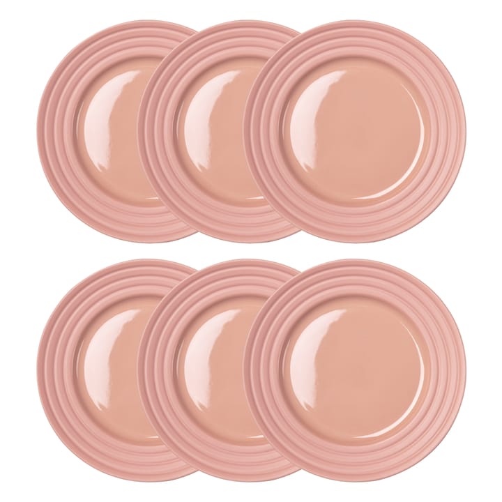 라인즈 사이드 �접시 Ø21 cm 6개 세트 - pink - NJRD | 니오르