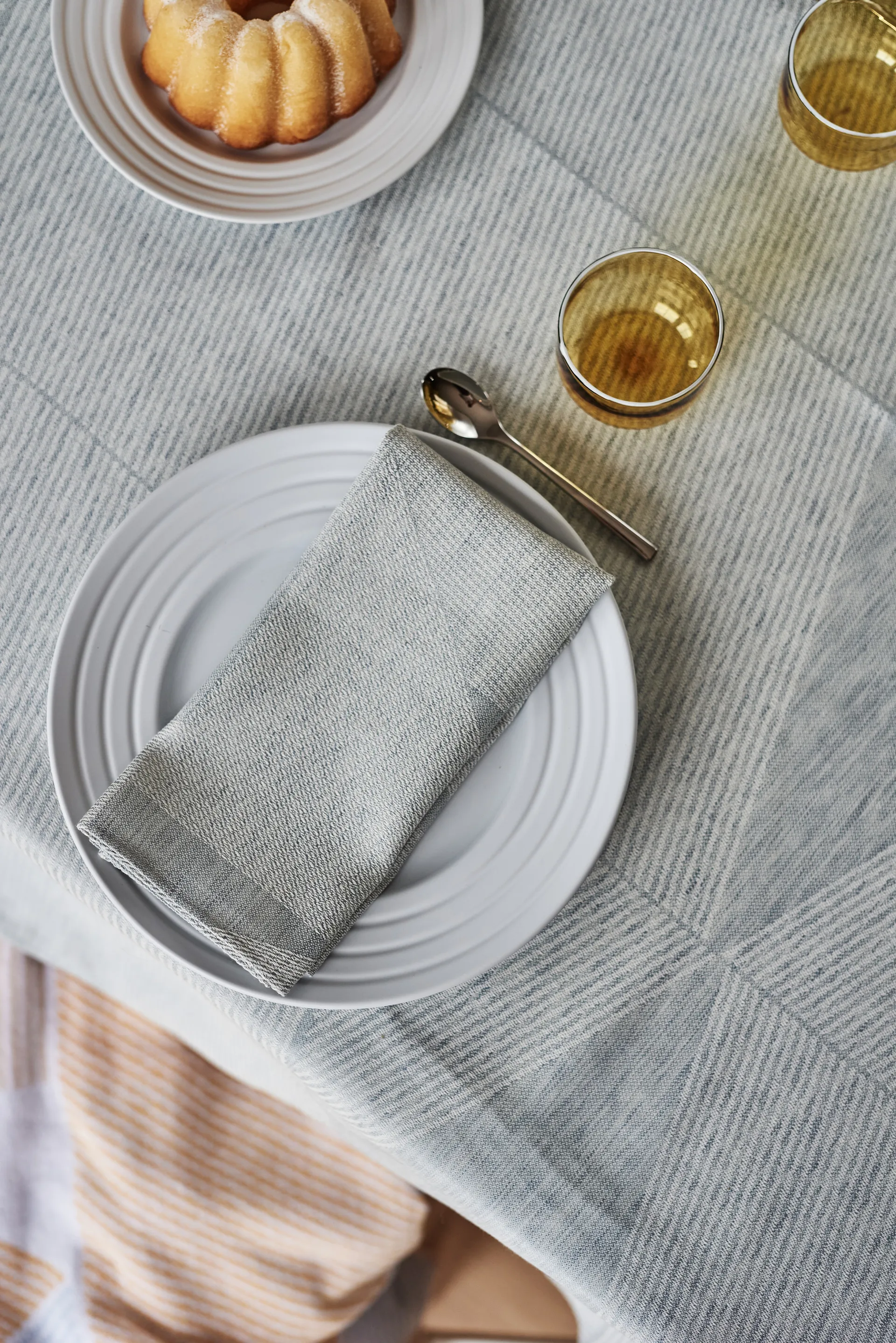 메트릭 냅킨 47x47 cm 4개 세트, Blue-white NJRD | 니오르