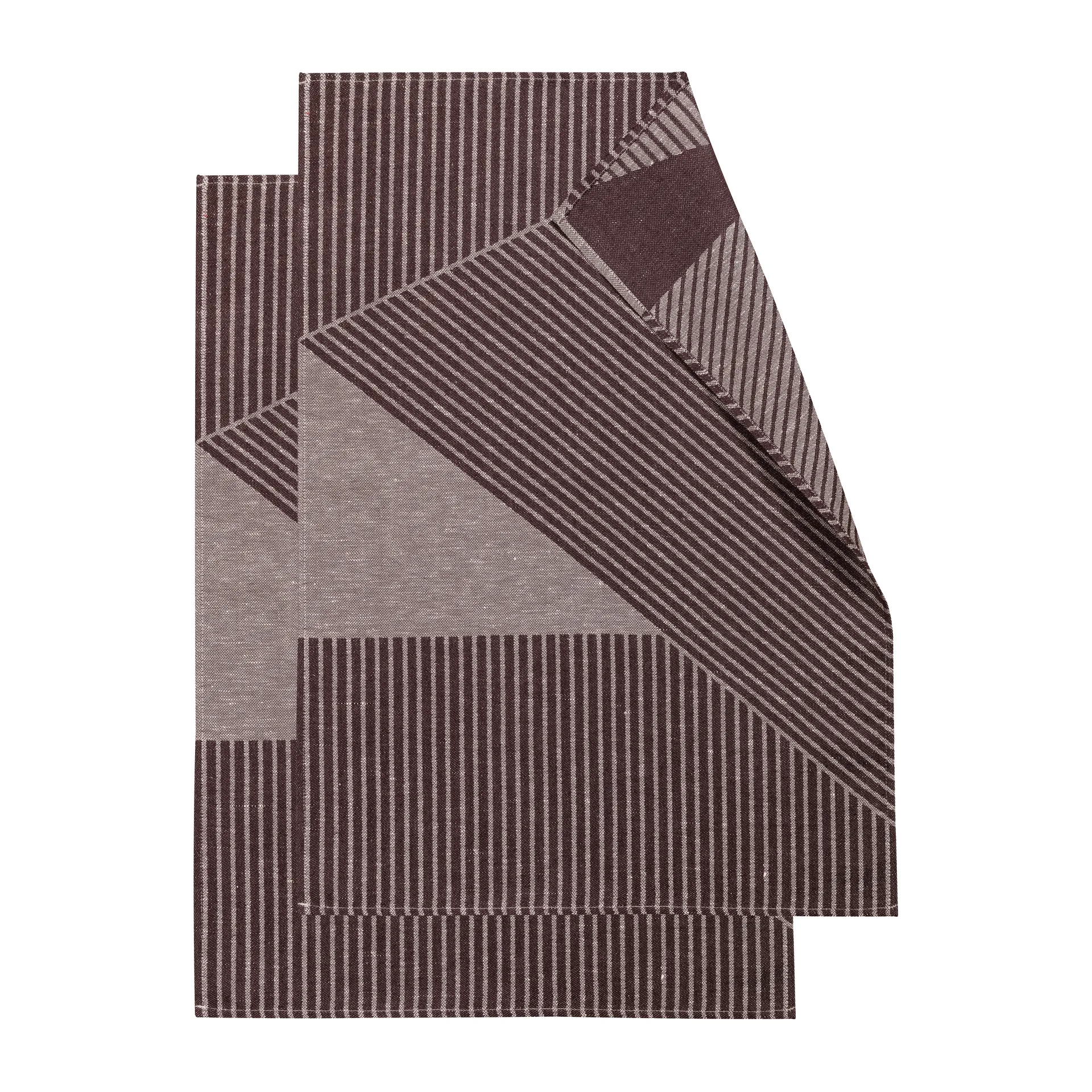 스트라이프 주방타올 47x70 cm 2개 세트, Brown-white NJRD | 니오르