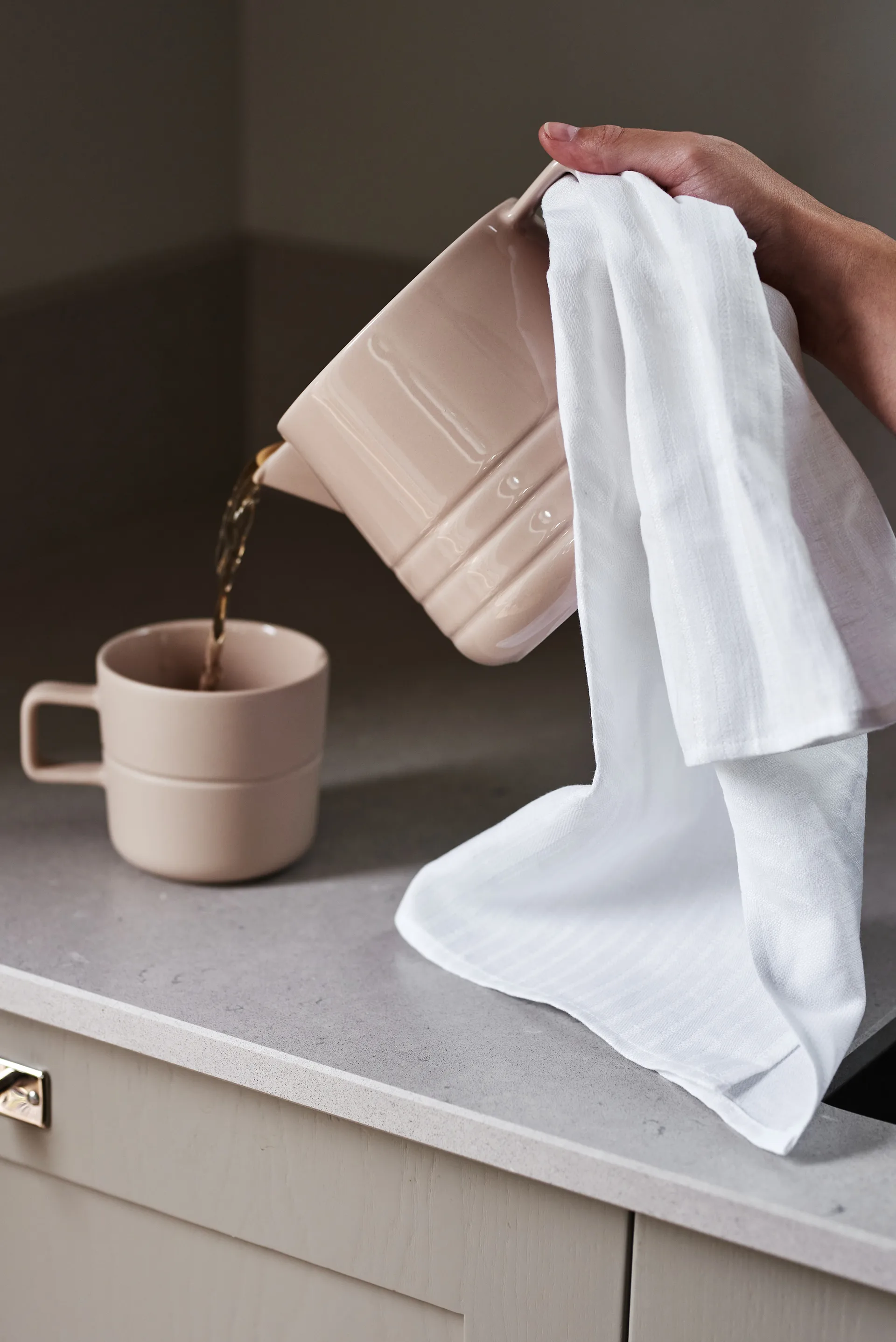 스트라이프 주방타올 47x70 cm 2개 세트, White NJRD | 니오르