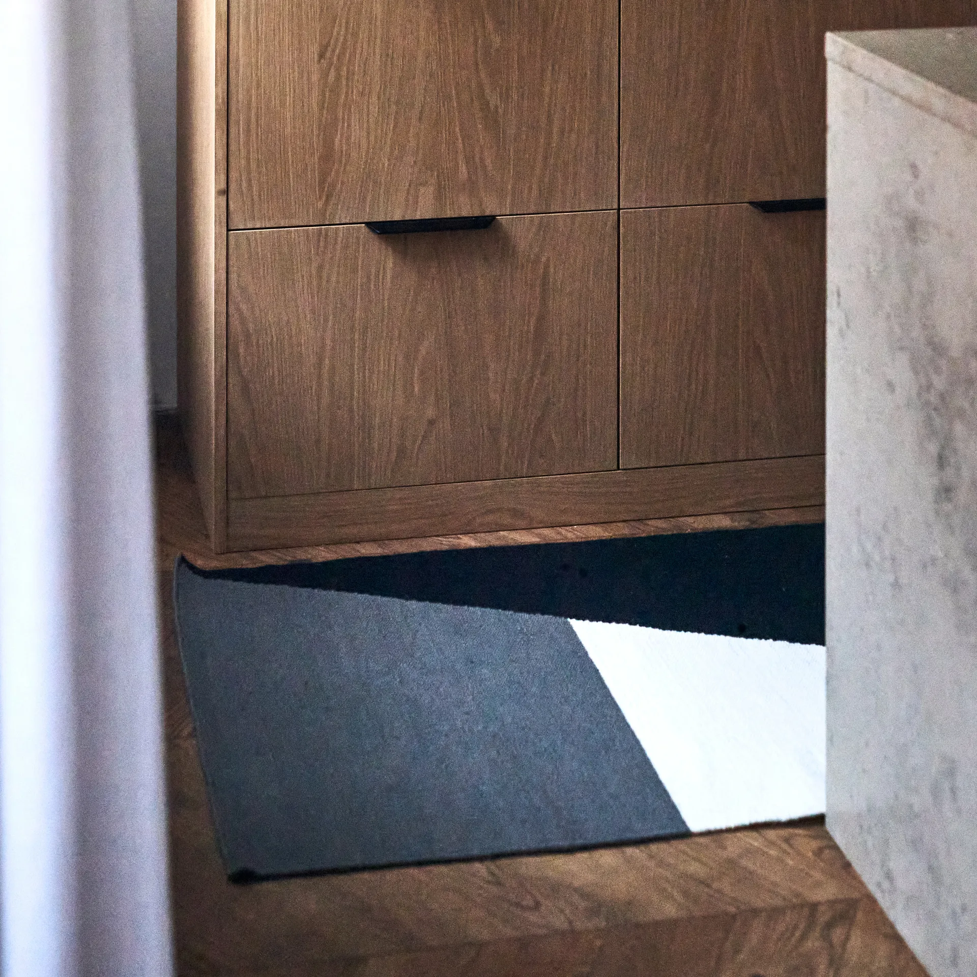 스트라이프 블록스 켈림 러그 블랙, 80x240 cm NJRD | 니오르