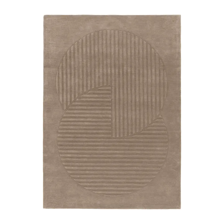 Levels Circles 울 러그 - Taupe, 200x300 cm - NJRD | 니오르