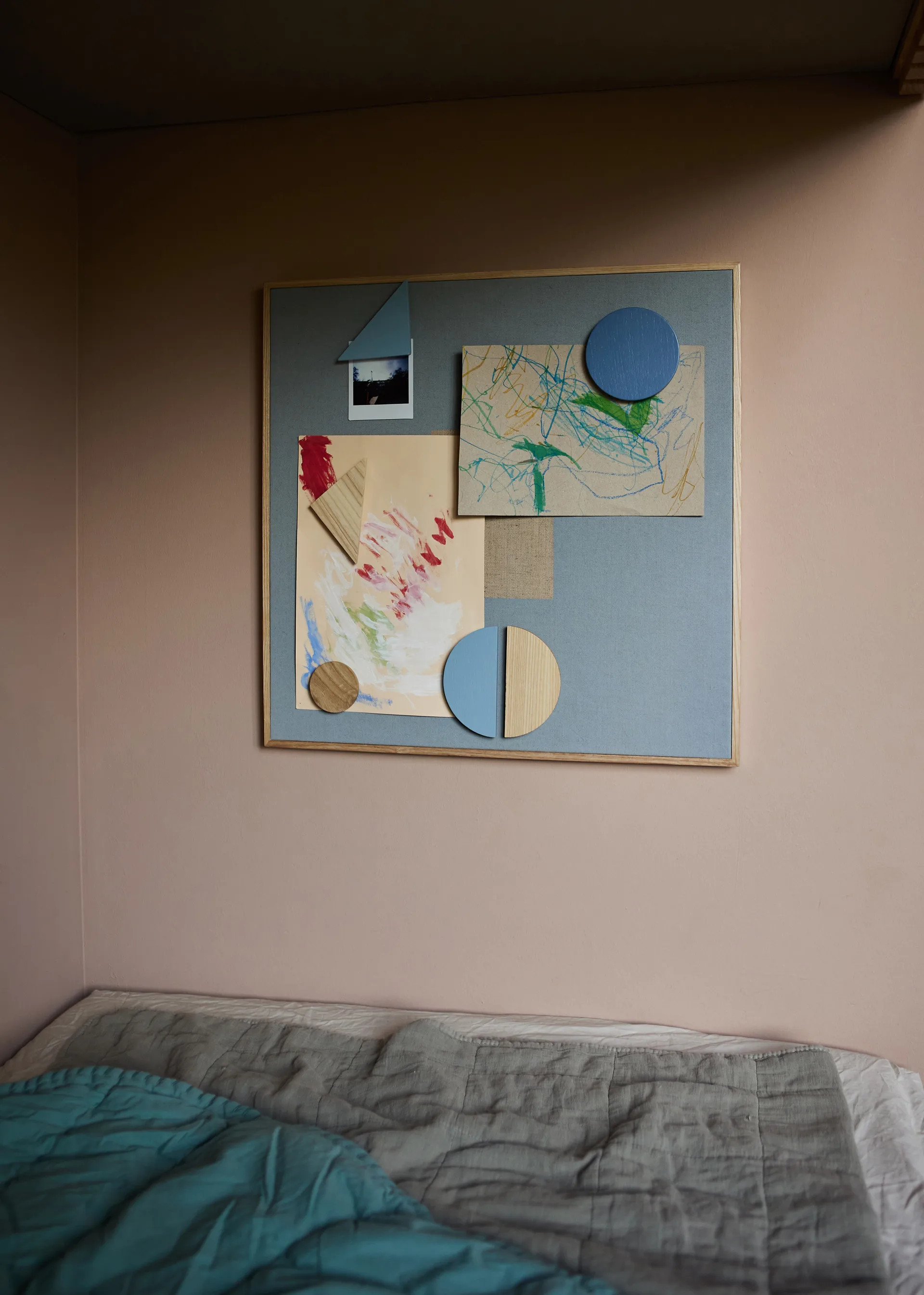 노티스보드 게시판 보드 + 3 마그넷, Blue Nofred