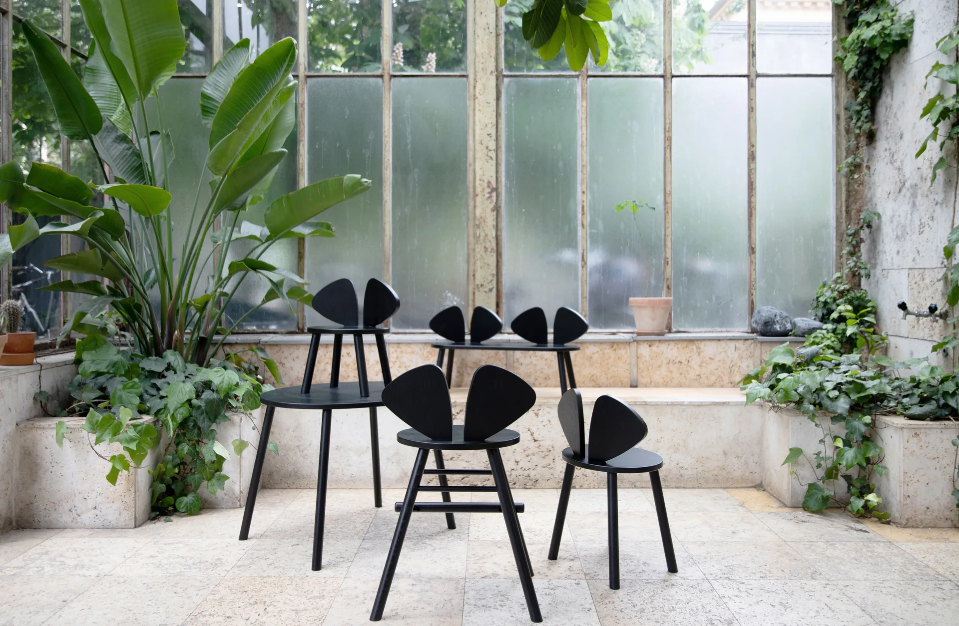 마우스 어린이 의자, Black Nofred