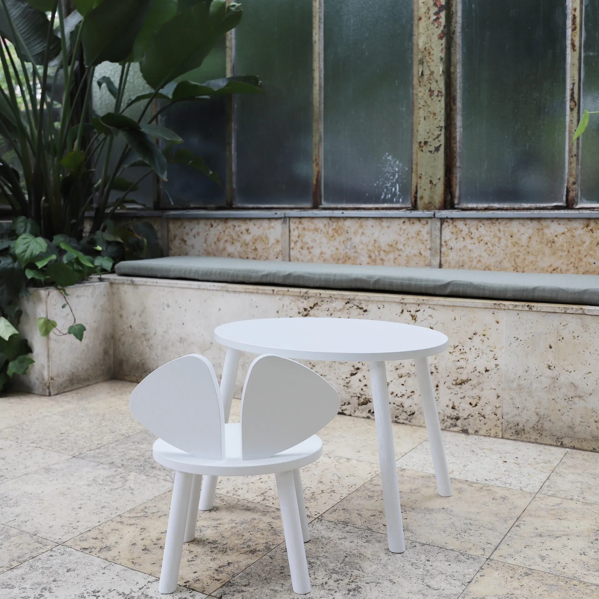 마우스 어린이 테이블, White Nofred