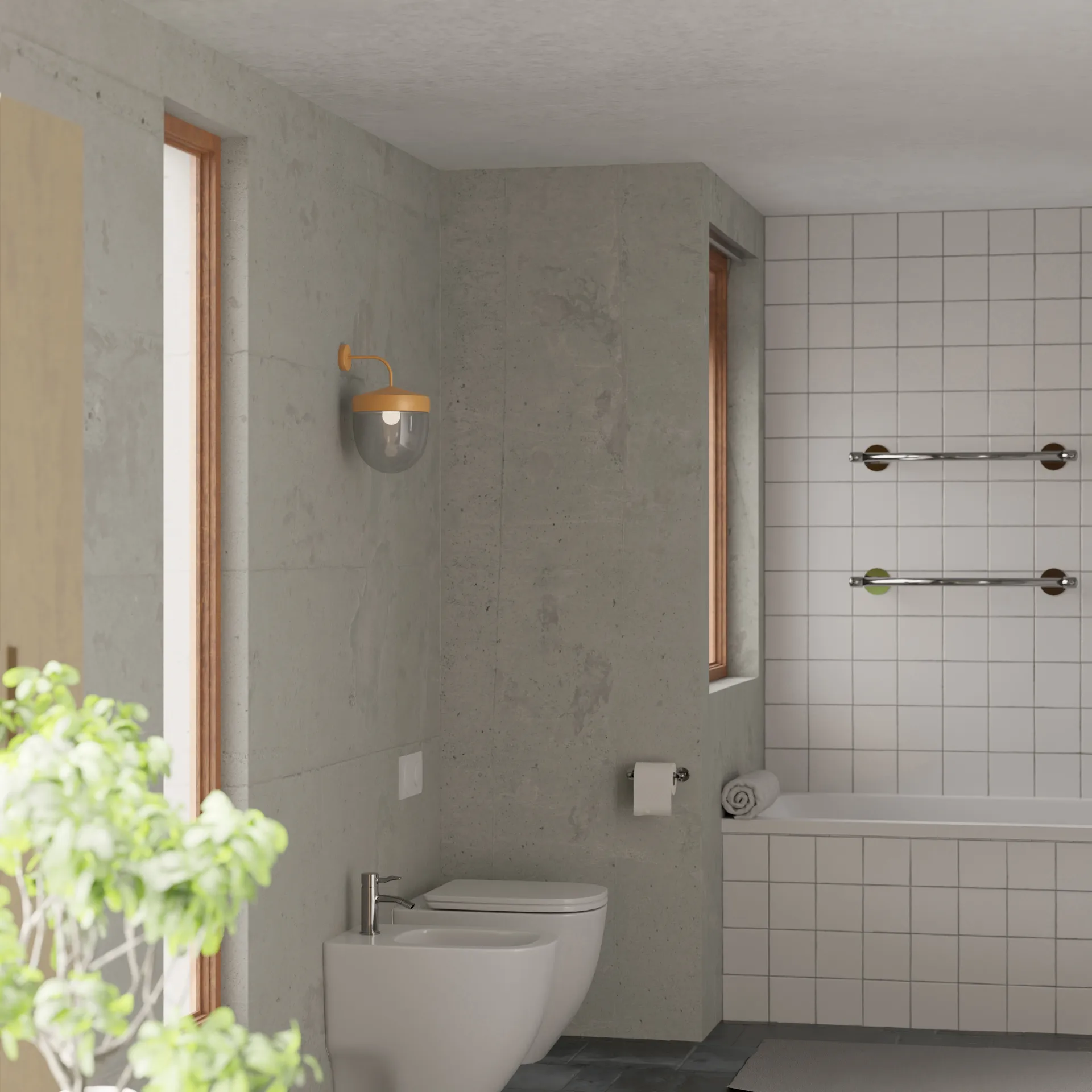 팬 벽 조명 클리어 30 cm, Brown Noon | 눈