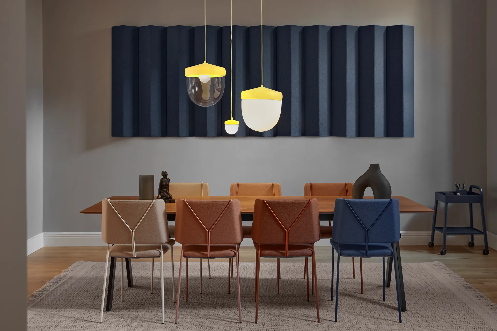 팬 펜던트 조명 클리어 30 cm, Yellow-light yellow Noon | 눈