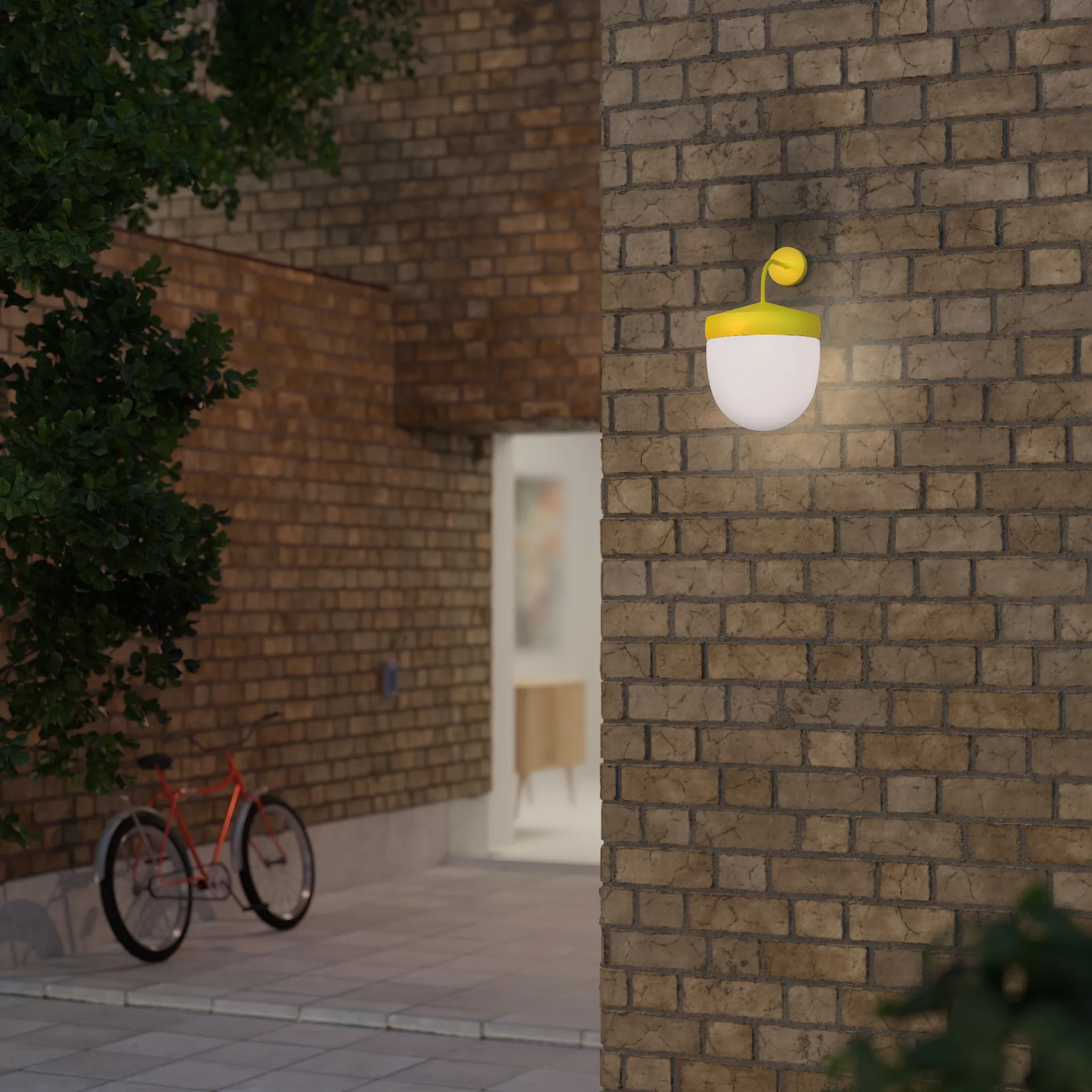 팬 벽 조명 프로스티드 30 cm, Yellow Noon | 눈