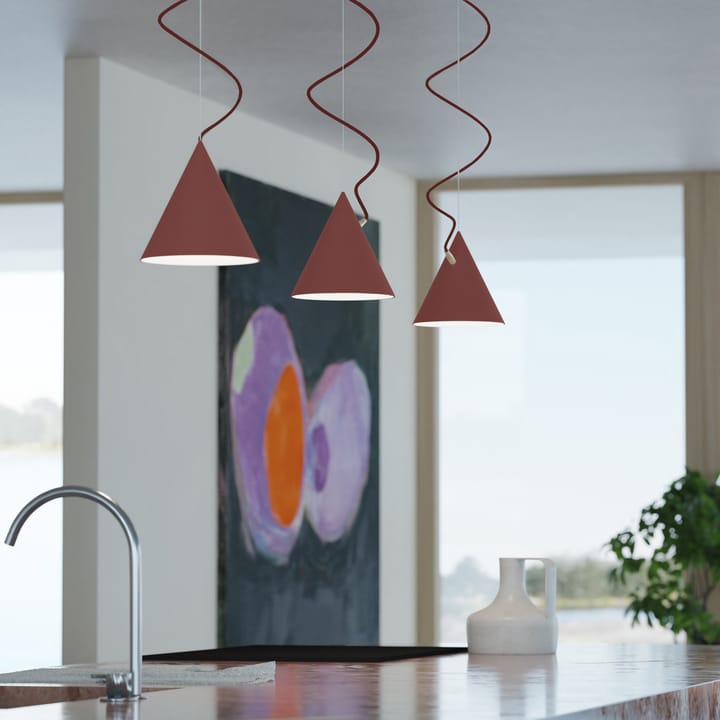 Castor 펜던트 조명 20 cm, Bordeaux red-dark red-brass Noon | 눈