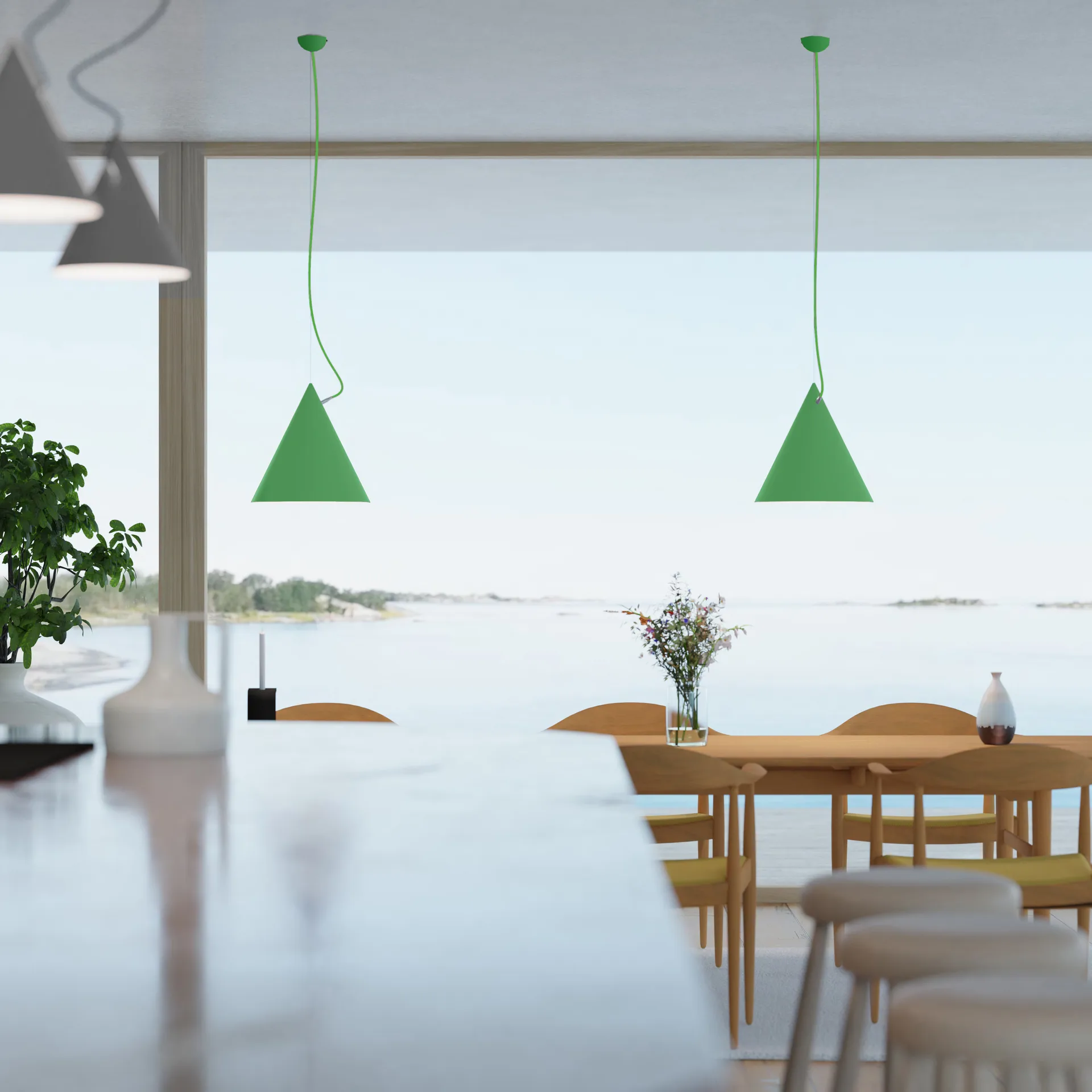 Castor 펜던트 조명 40 cm, Light green-light green-silver Noon | 눈