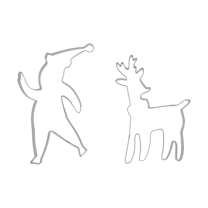 BAKE 진저브레드 쿠키 틀 - 산타 & 순록, 2개 - Nordwik | 노드윅