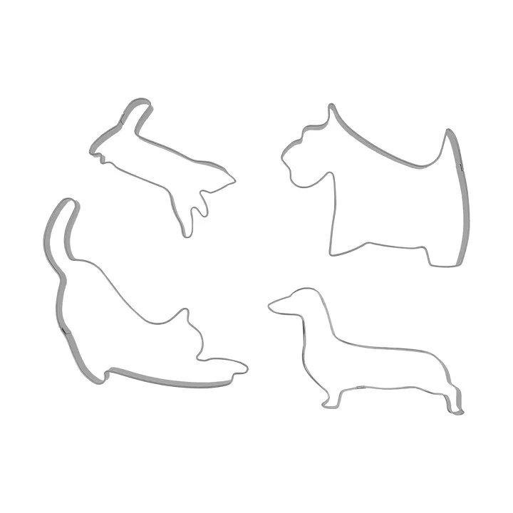 BAKE 진저브레드 쿠키 틀 - 반려동물, 4개 구성 - Nordwik | 노드윅