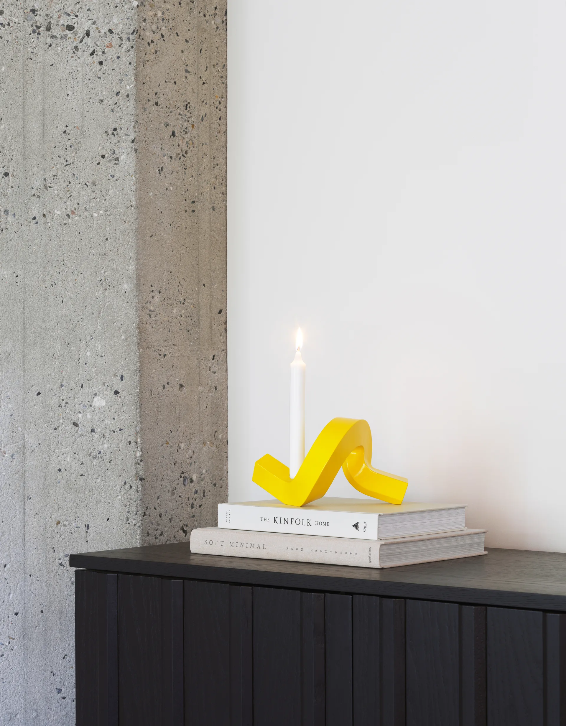 크루키드 캔들 홀더 1, Yellow Normann Copenhagen | 노만코펜하겐