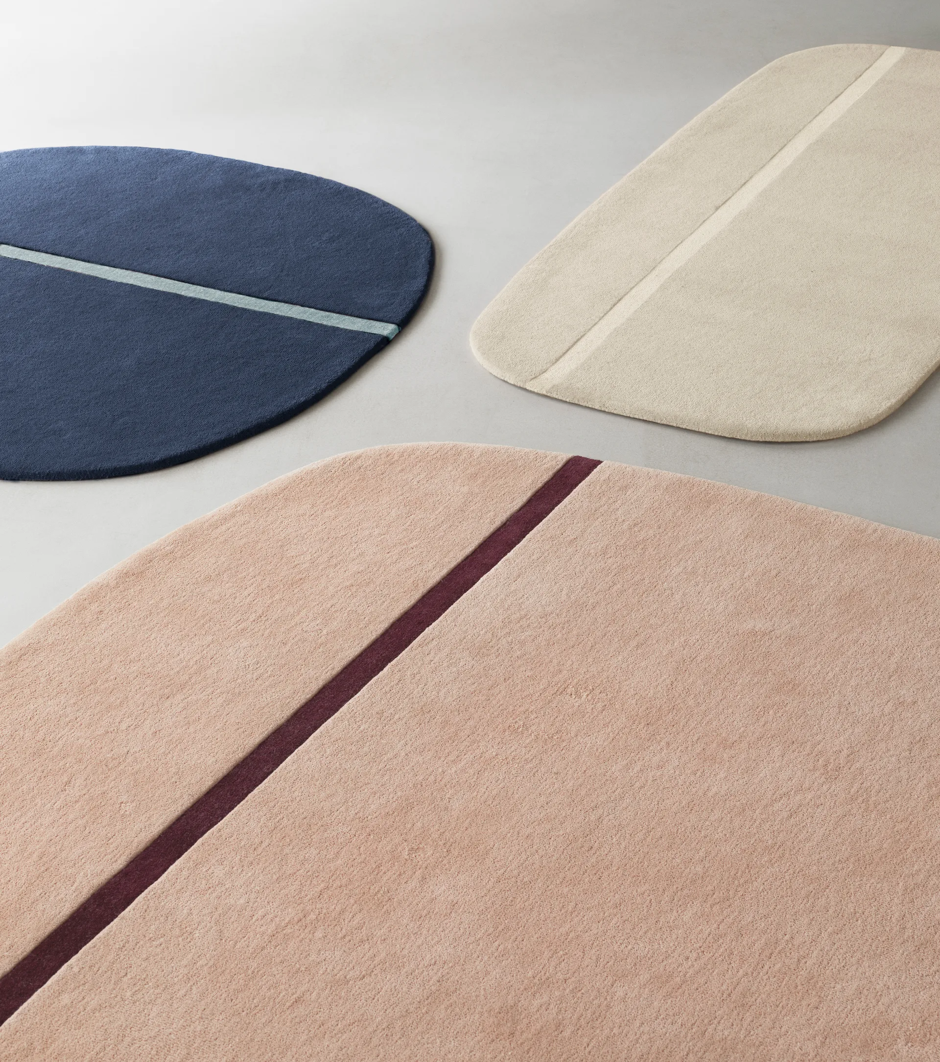 우나 러그 140x140 cm, Blue Normann Copenhagen | 노만코펜하겐