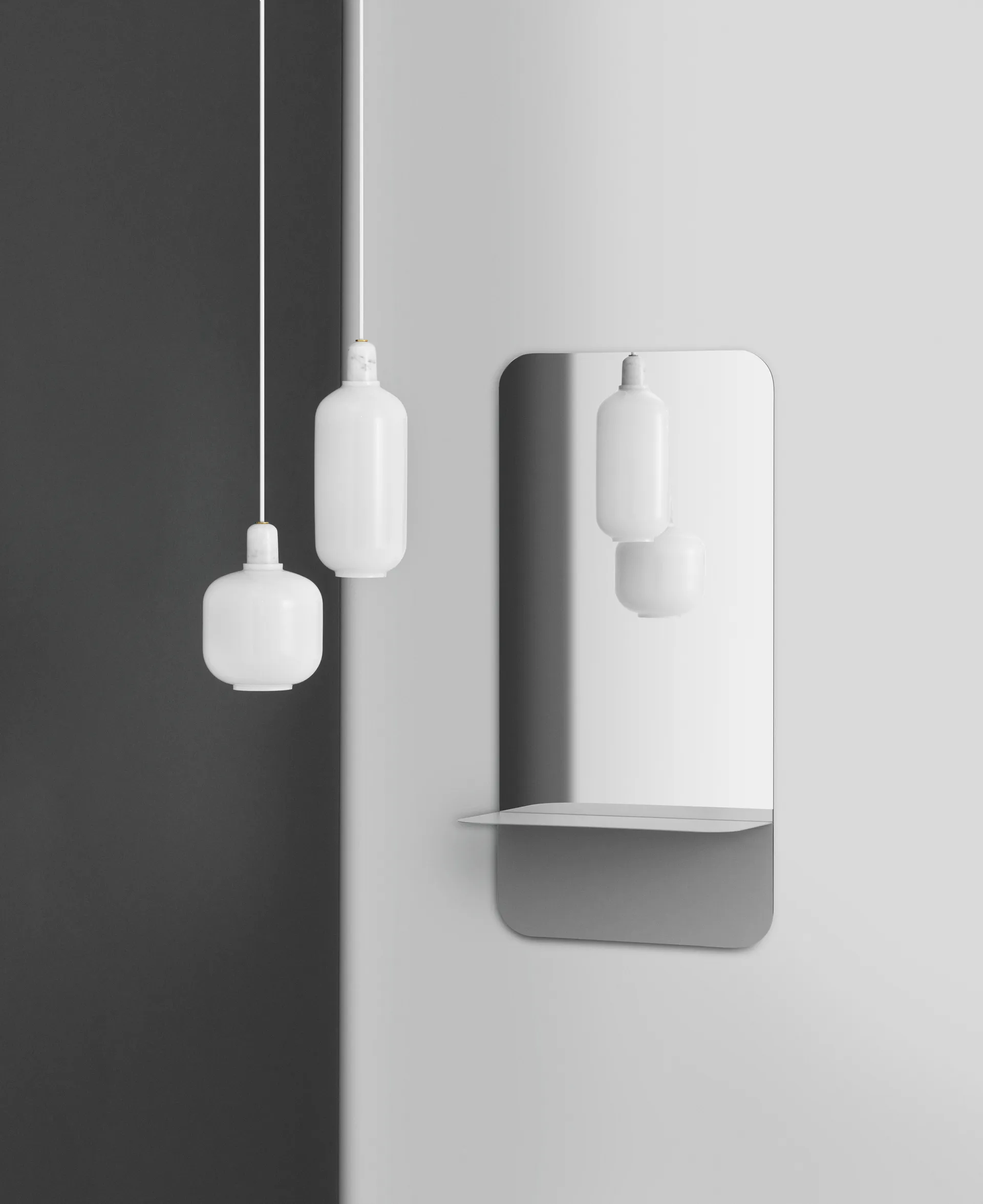 앰프 펜던트 조명 라지 26 cm, Matt-White Normann Copenhagen | 노만코펜하겐