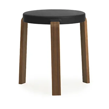 탭 스툴 43 cm - Black, Walnut Legs - Normann Copenhagen | 노만코펜하겐