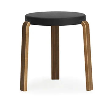 탭 스툴 43 cm - Black, Walnut Legs - Normann Copenhagen | 노만코펜하겐