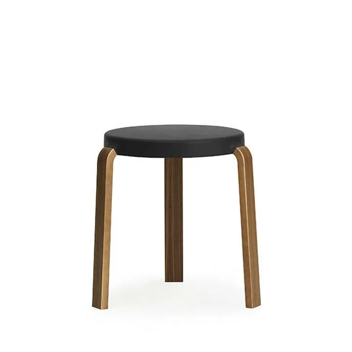 탭 스툴 43 cm - Black, Walnut Legs - Normann Copenhagen | 노만코펜하겐