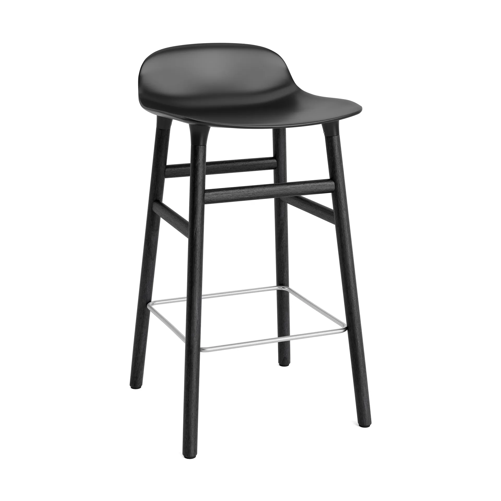 폼 바 스툴 65 cm 바니시드 오크 레그, Black Normann Copenhagen | 노만코펜하겐