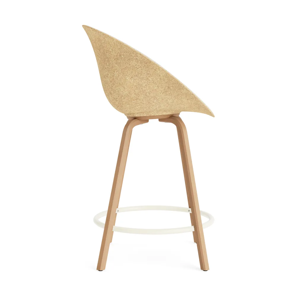 매트 바 암체어 전면 업홀스터리 65 cm, Hallingdal 110-hemp-beech-cream steel Normann Copenhagen | 노만코펜하겐