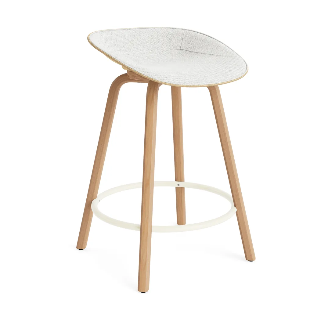 매트 바 스툴 전면 업홀스터리 65 cm, Hallingdal 110-hemp-beech-cream steel Normann Copenhagen | 노만코펜하겐