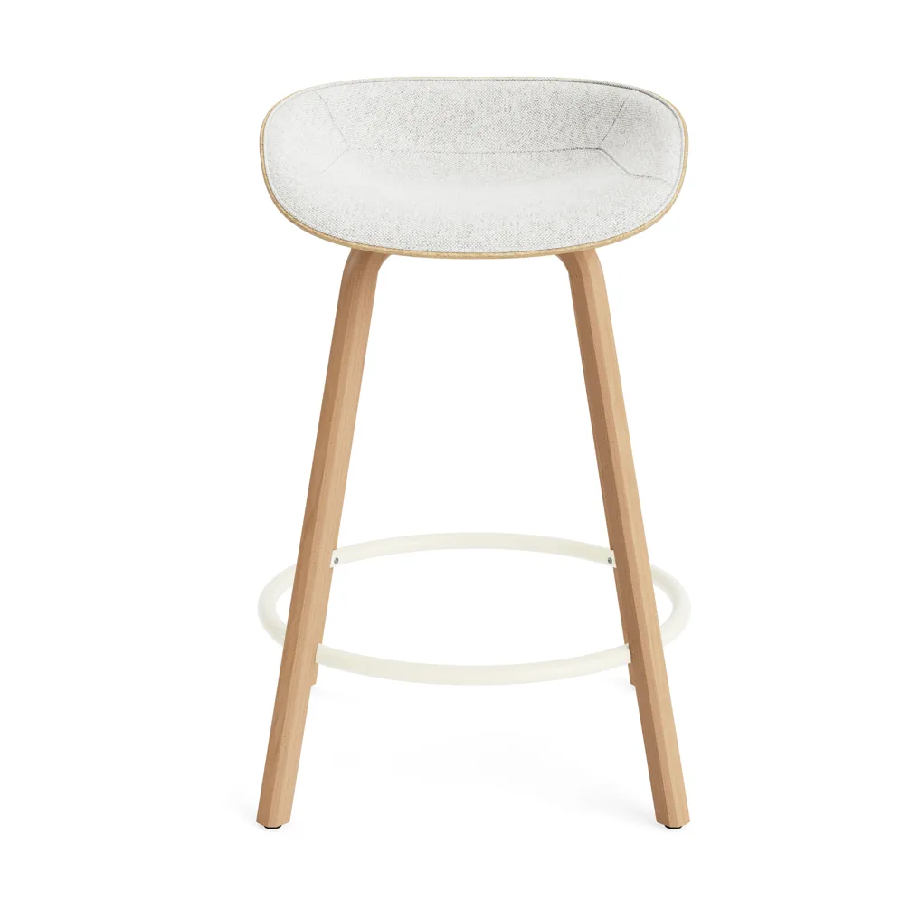 매트 바 스툴 전면 업홀스터리 65 cm, Hallingdal 110-hemp-beech-cream steel Normann Copenhagen | 노만코펜하겐