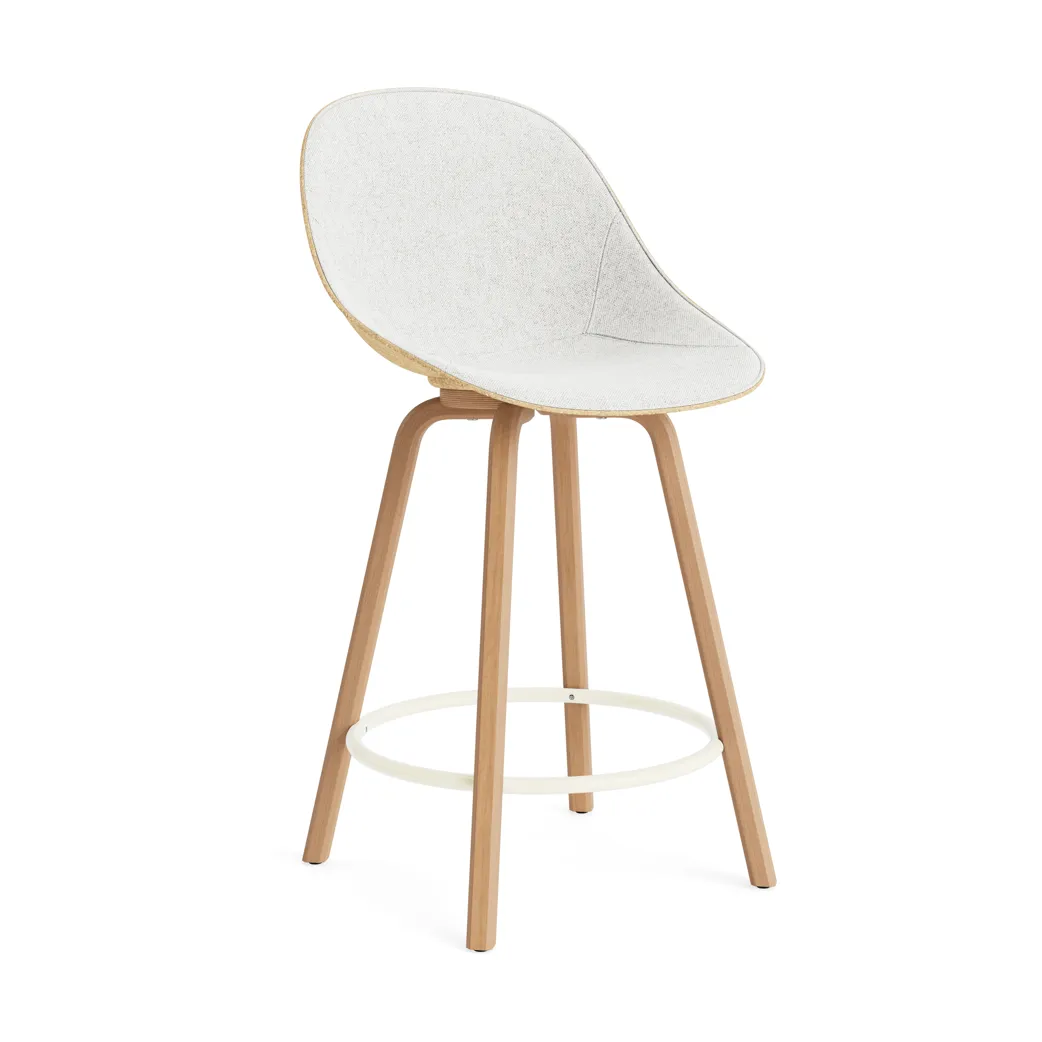 매트 바 체어 바 스툴 전면 업홀스터리 65 cm, Hallingdal 110-hemp-beech-cream steel Normann Copenhagen | 노만코펜하겐