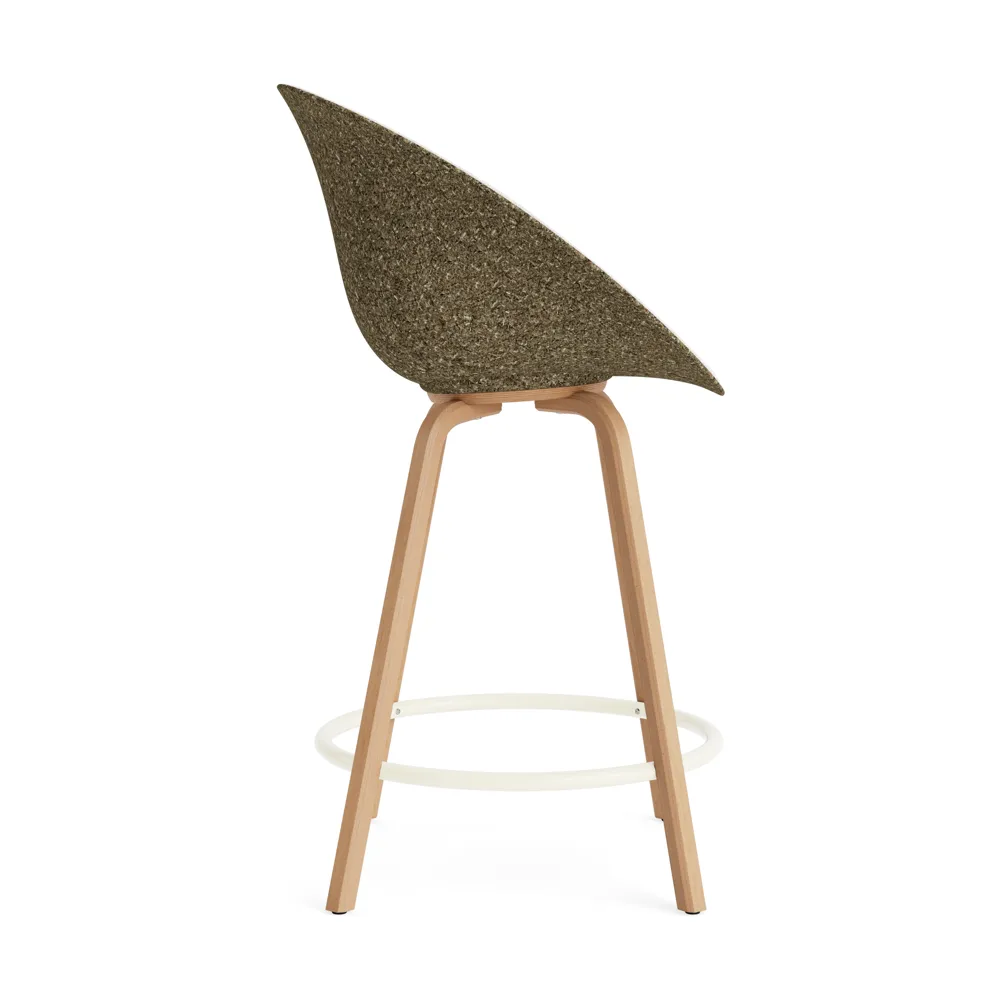 매트 바 암체어 전면 업홀스터리 65 cm, Hallingdal 110-seaweed-beech-cream steel Normann Copenhagen | 노만코펜하겐