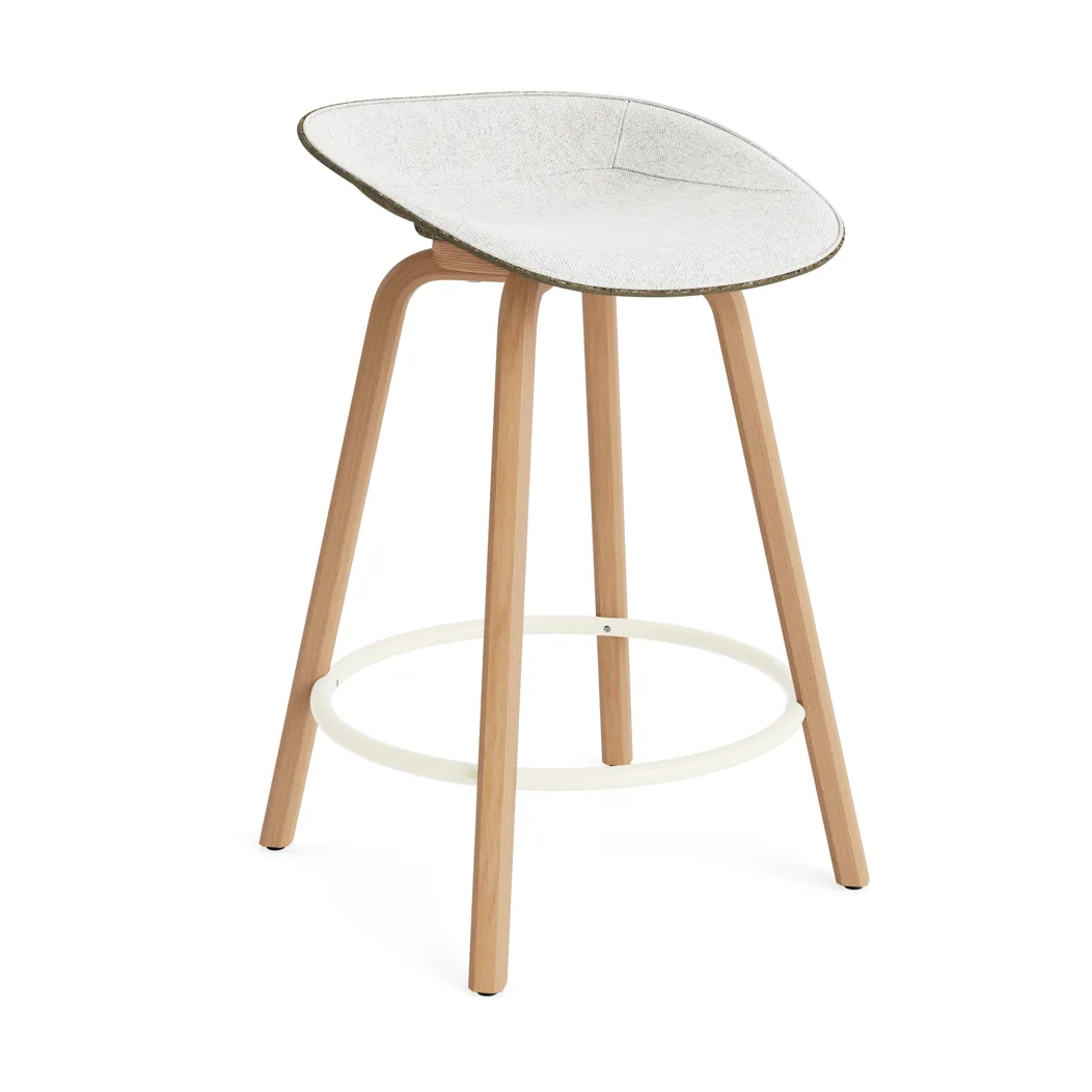 매트 바 스툴 전면 업홀스터리 65 cm, Hallingdal 110-seaweed-beech-cream steel Normann Copenhagen | 노만코펜하겐