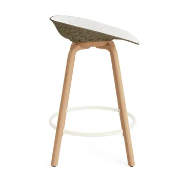 매트 바 스툴 전면 업홀스터리 65 cm - Hallingdal 110-seaweed-beech-cream steel - Normann Copenhagen | 노만코펜하겐
