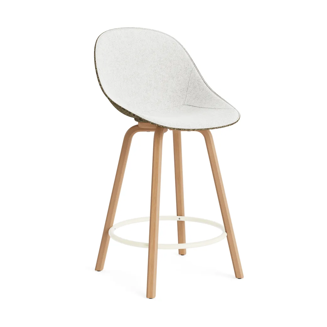 매트 바 체어 바 스툴 전면 업홀스터리 65 cm, Hallingdal 110-seaweed-beech-cream steel Normann Copenhagen | 노만코펜하겐
