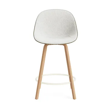 매트 바 체어 바 스툴 전면 업홀스터리 65 cm - Hallingdal 110-seaweed-beech-cream steel - Normann Copenhagen | 노만코펜하겐