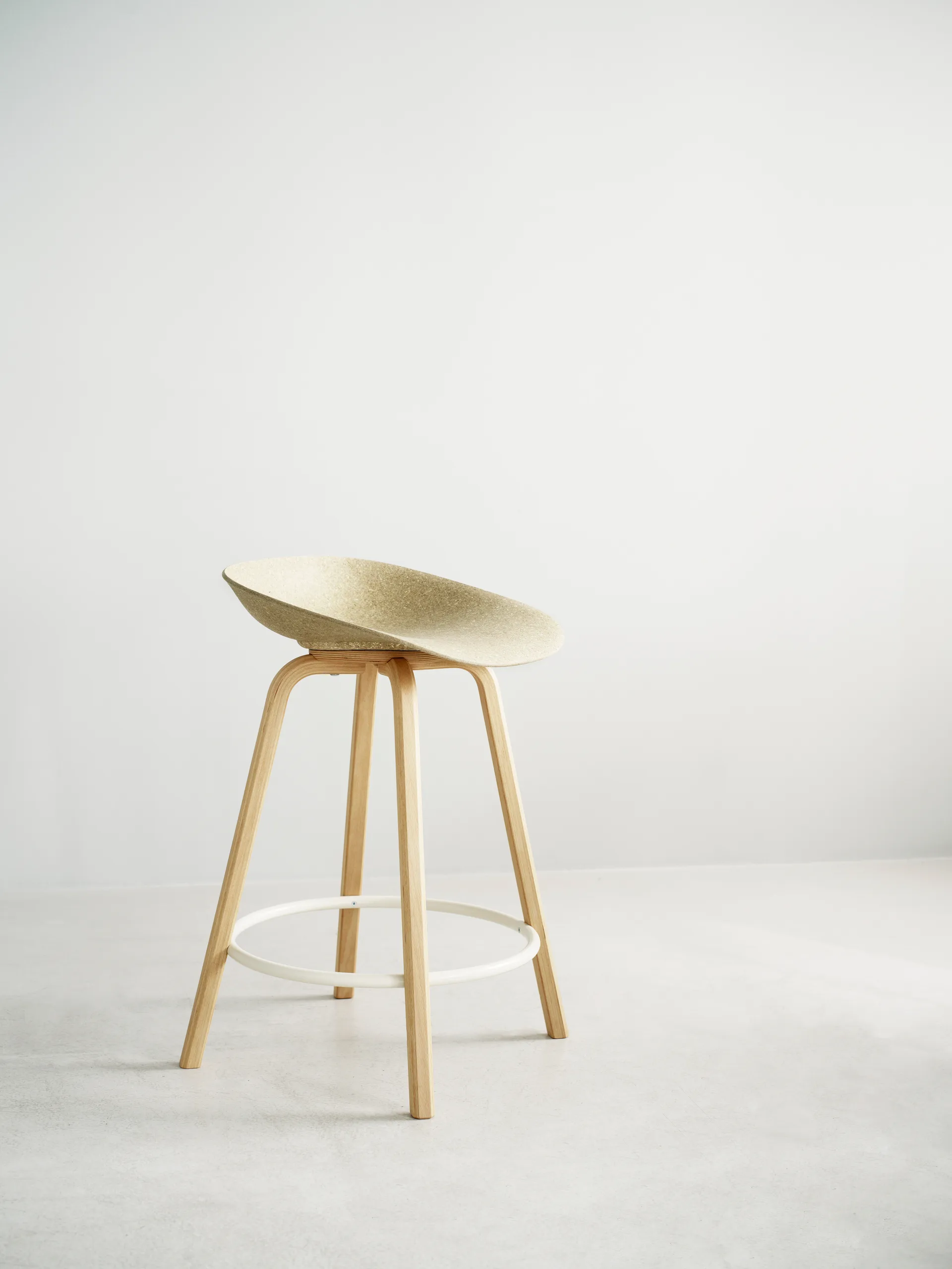 매트 바 스툴 65 cm, Hemp-beech-cream steel Normann Copenhagen | 노만코펜하겐