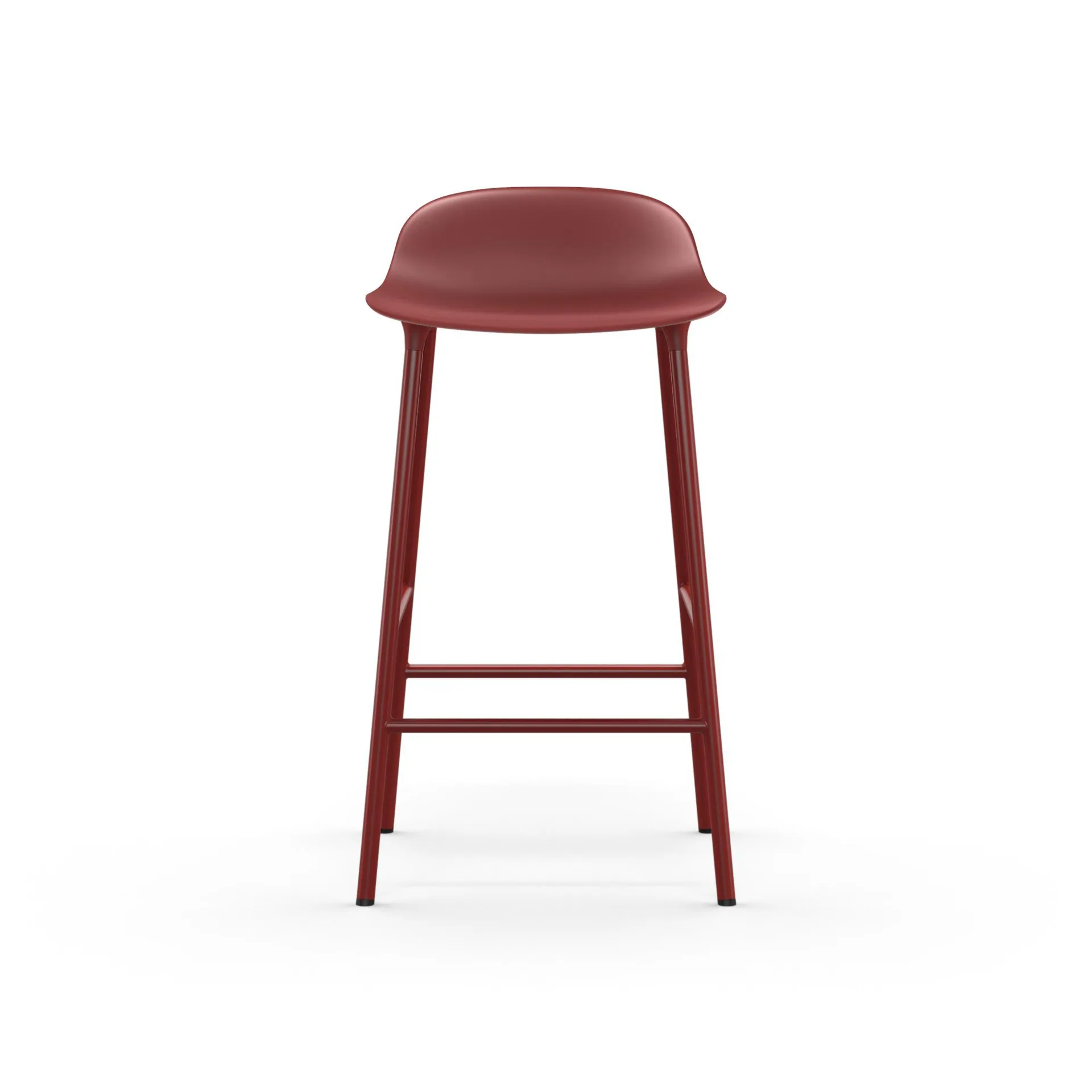 폼 바 스툴 65 cm, Red, Red-Coated Steel Legs Normann Copenhagen | 노만코펜하겐