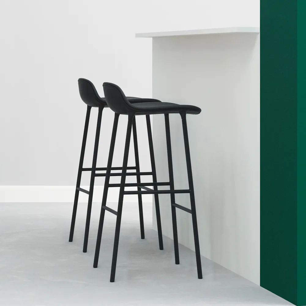폼 바 스툴 65 cm, Red, Red-Coated Steel Legs Normann Copenhagen | 노만코펜하겐