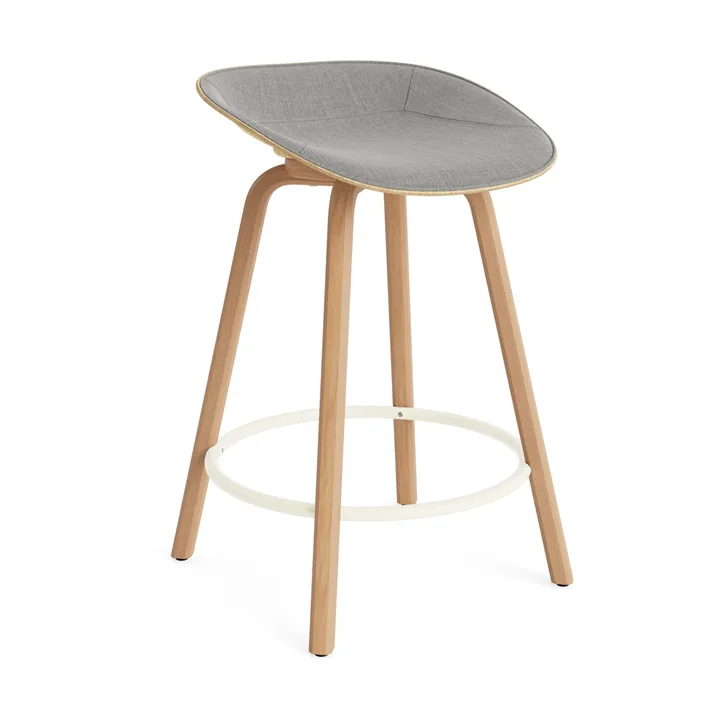 매트 바 스툴 전면 업홀스터리 65 cm - Remix 133-hemp-beech-cream steel - Normann Copenhagen | 노만코펜하겐